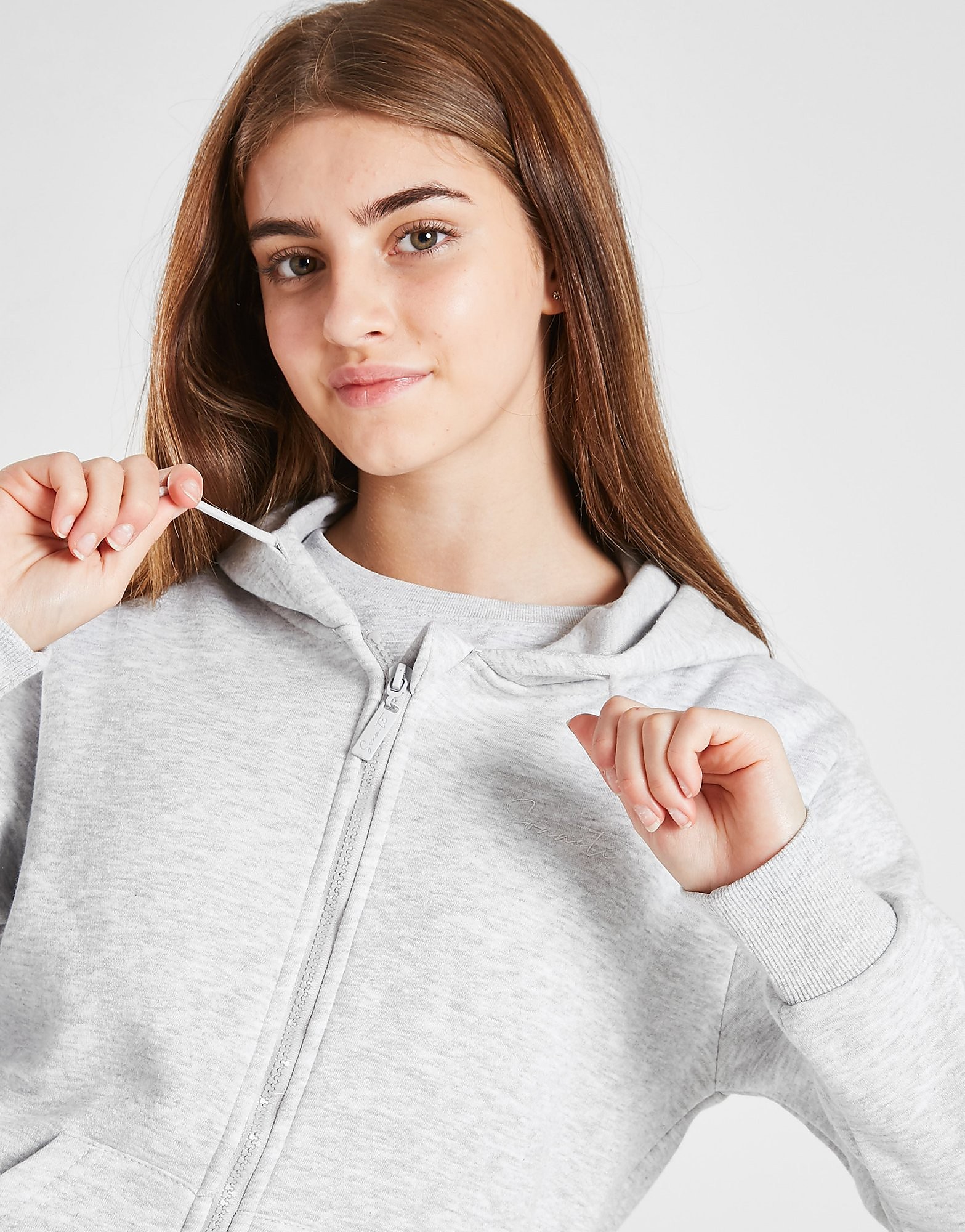 

Sonneti Girls' Essentials Full Zip Hoodie Junior - Grey - Kids, Grey