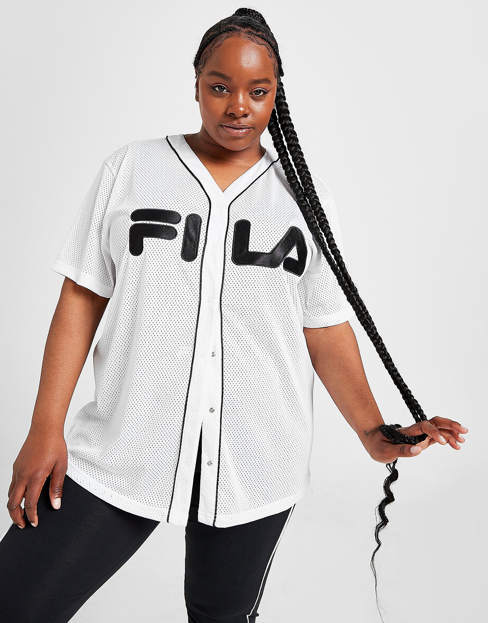 

Fila Plus Size Mesh Baseball T-Shirt - Only at JD - White/WHT$ - Womens, White/WHT$