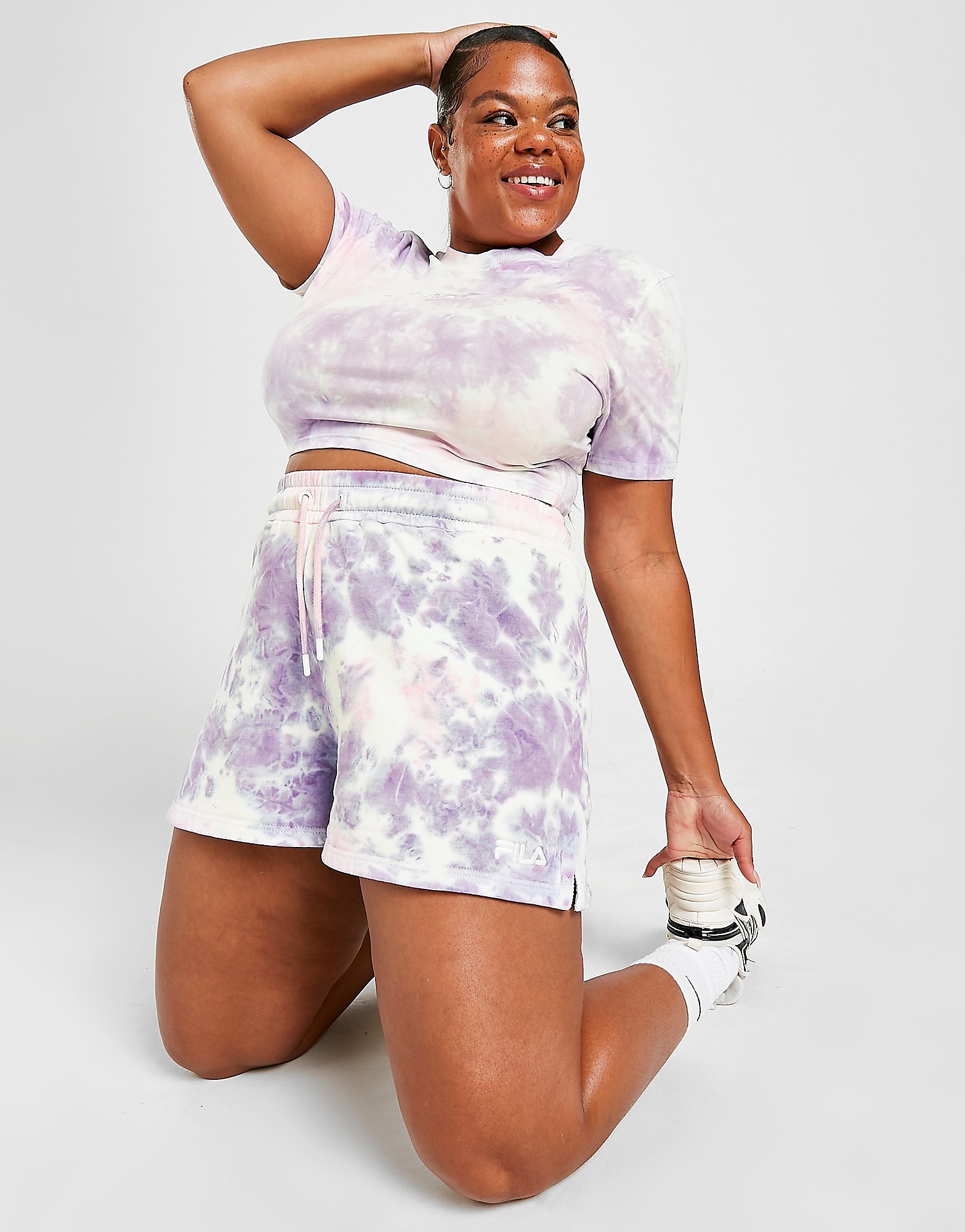 

Fila Plus Size Tie Dye Shorts - Only at JD - Purple - Womens, Purple