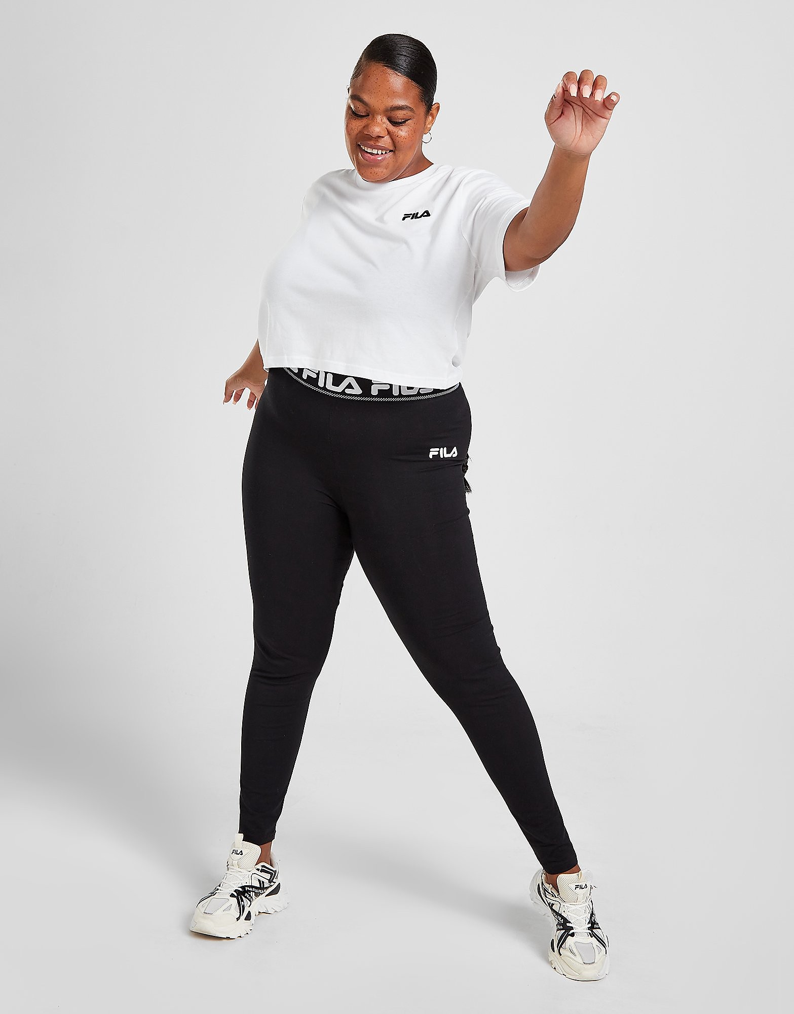 

Fila Tape Waist Plus Size Leggings - Only at JD - Black - Womens, Black