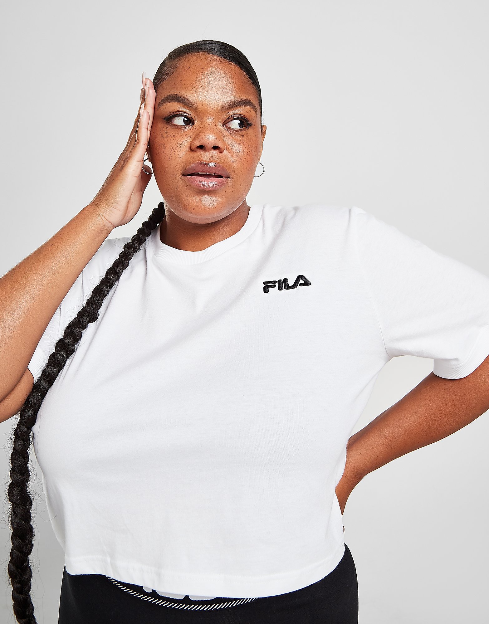 

Fila Core Crop Plus Size T-Shirt - Only at JD - White, White
