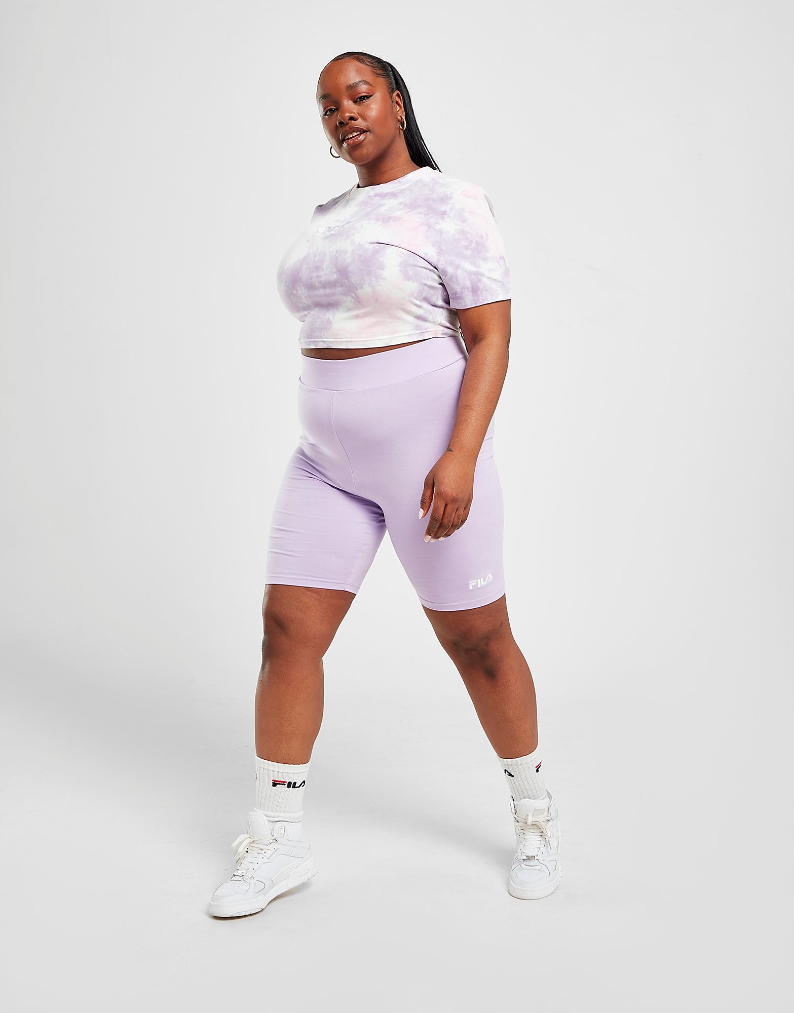 Fila core plus size cycle shorts - only at jd - womens, violetti, fila