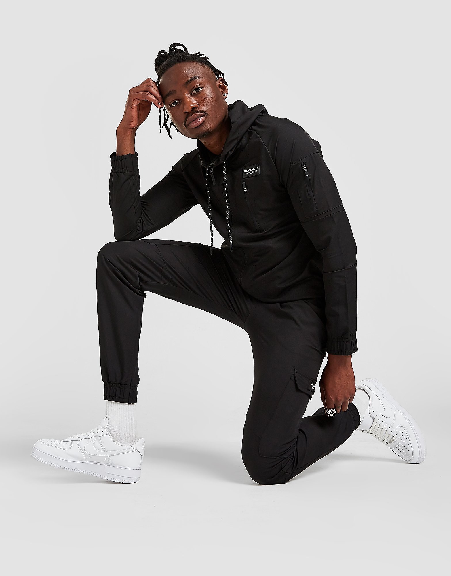 

McKenzie Adley Woven Cargo Tracksuit - Only at JD - Black - Mens, Black