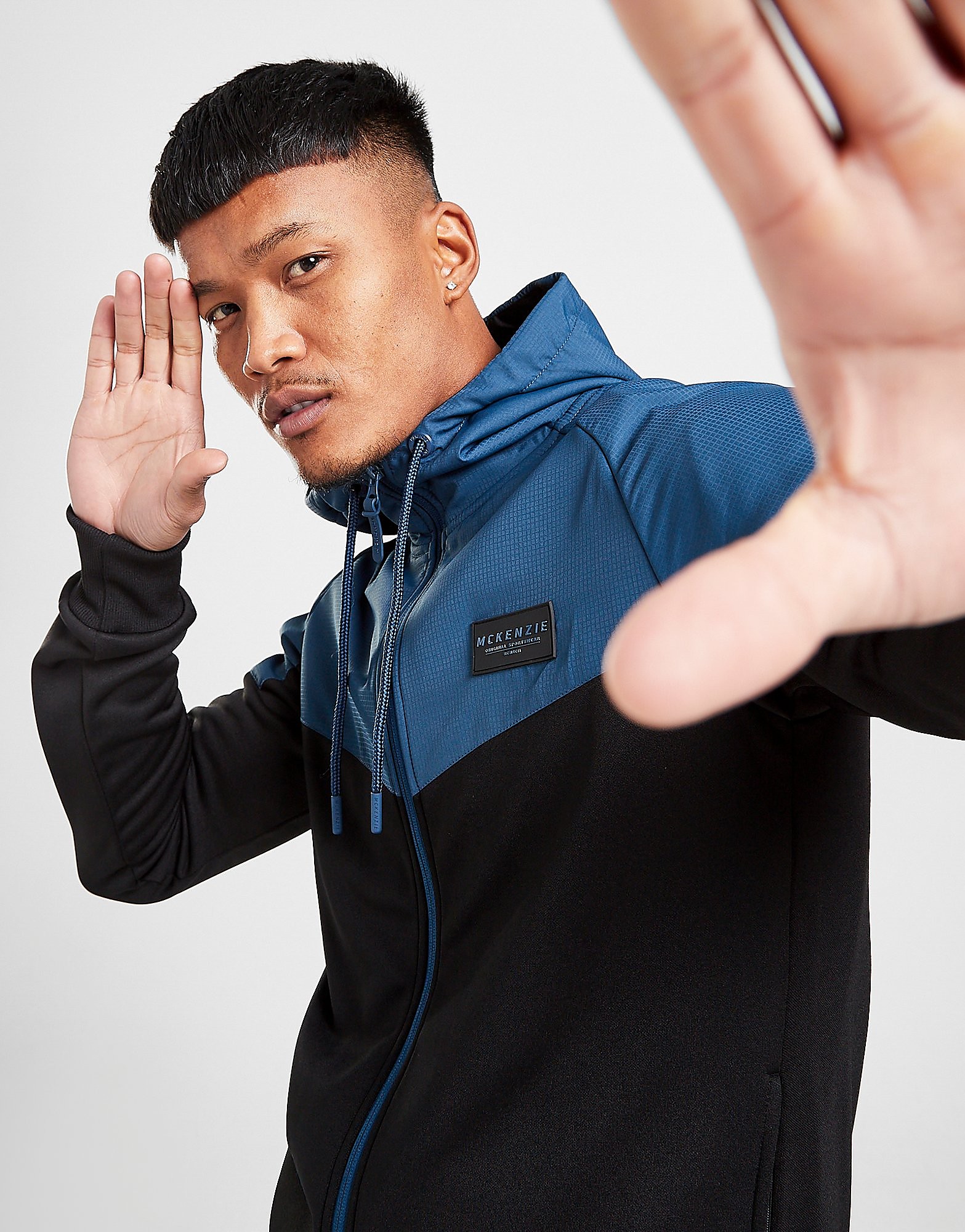 

McKenzie Hermon Full Zip Hoodie - Only at JD - Black/Blue - Mens, Black/Blue