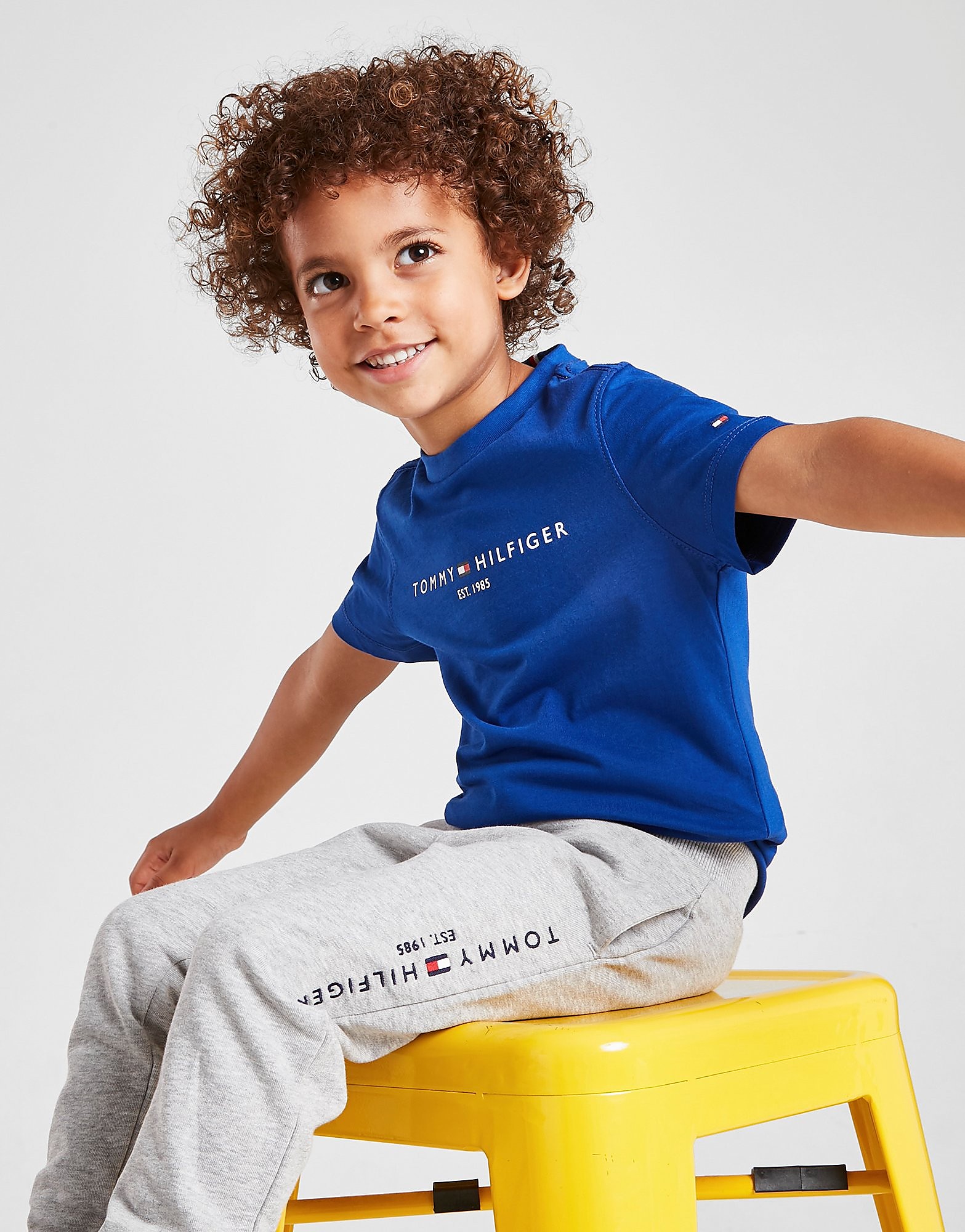 Tommy Hilfiger Essential Logo T-Shirt - Blue - Kids, Blue