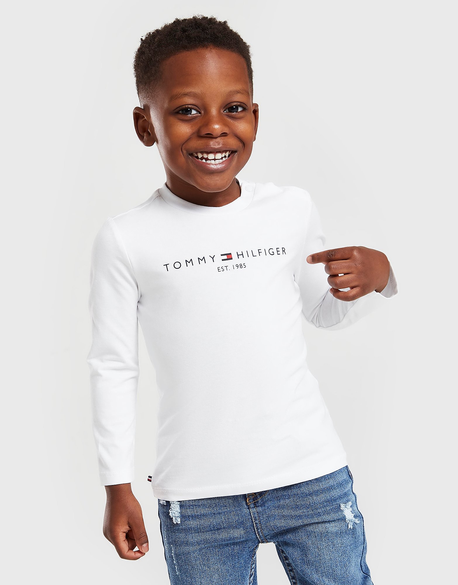 Tommy Hilfiger Essential Long Sleeve T-Shirt Infant - White - Kids, White