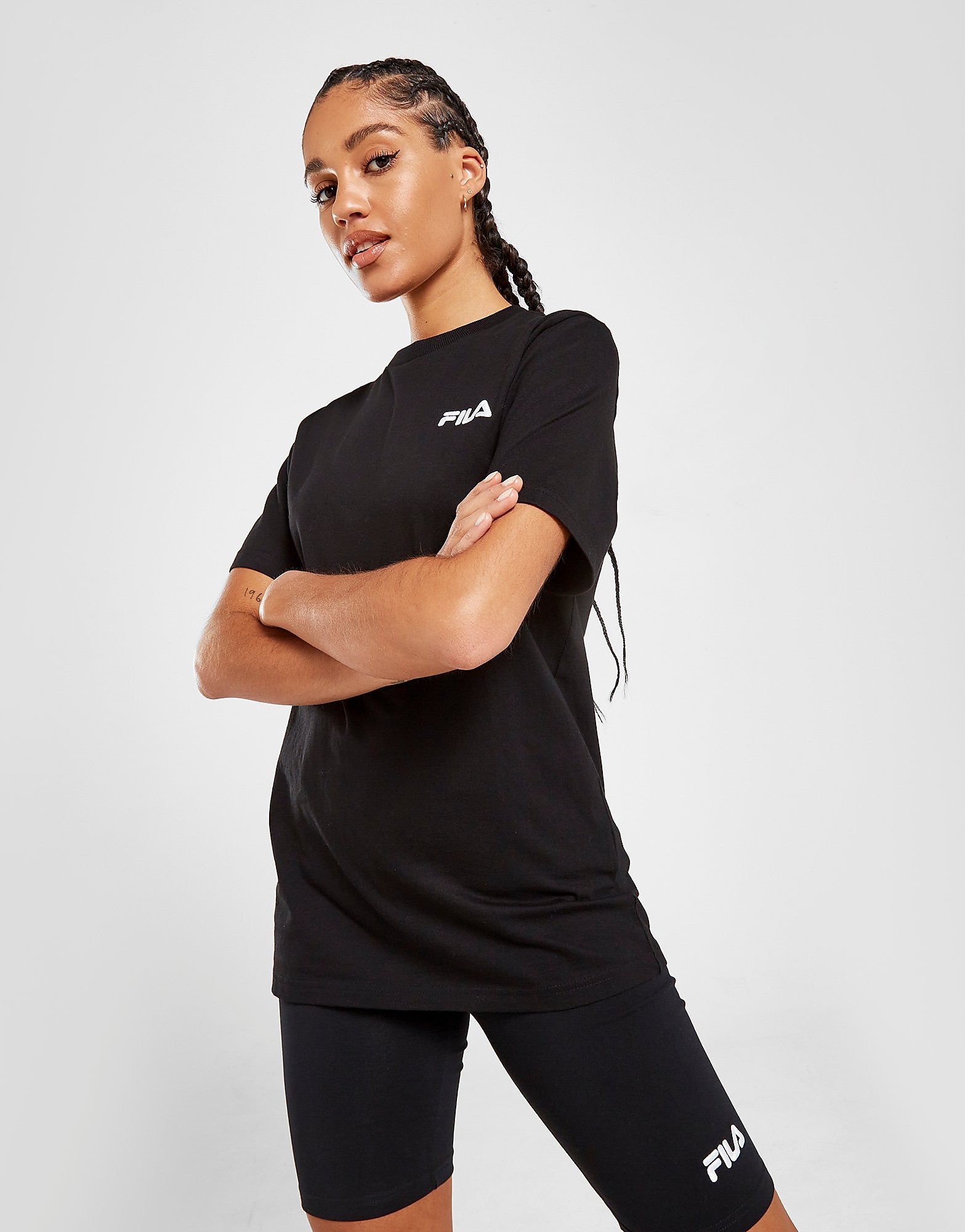 

Fila Core Boyfriend T-Shirt - Only at JD - Black - Womens, Black