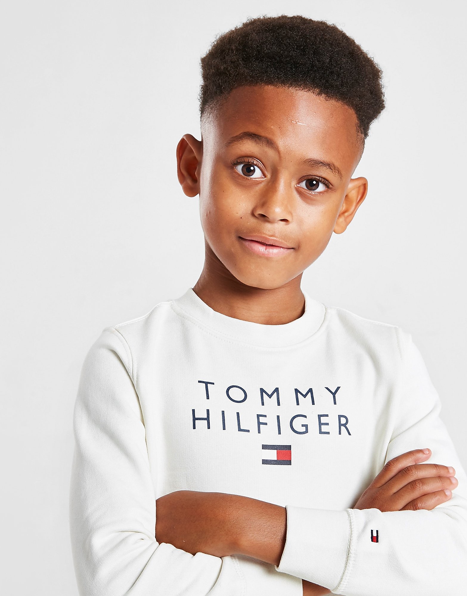 

Tommy Hilfiger Flag Crew Neck Sweatshirt Children - White - Kids, White