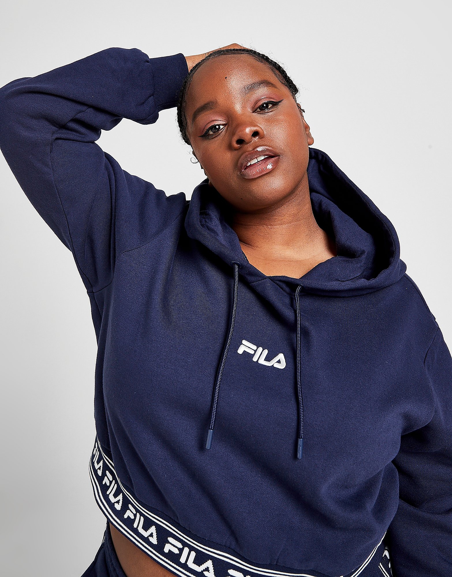 

Fila Jacquard Plus Size Boxy Hoodie - Only at JD - Navy - Womens, Navy