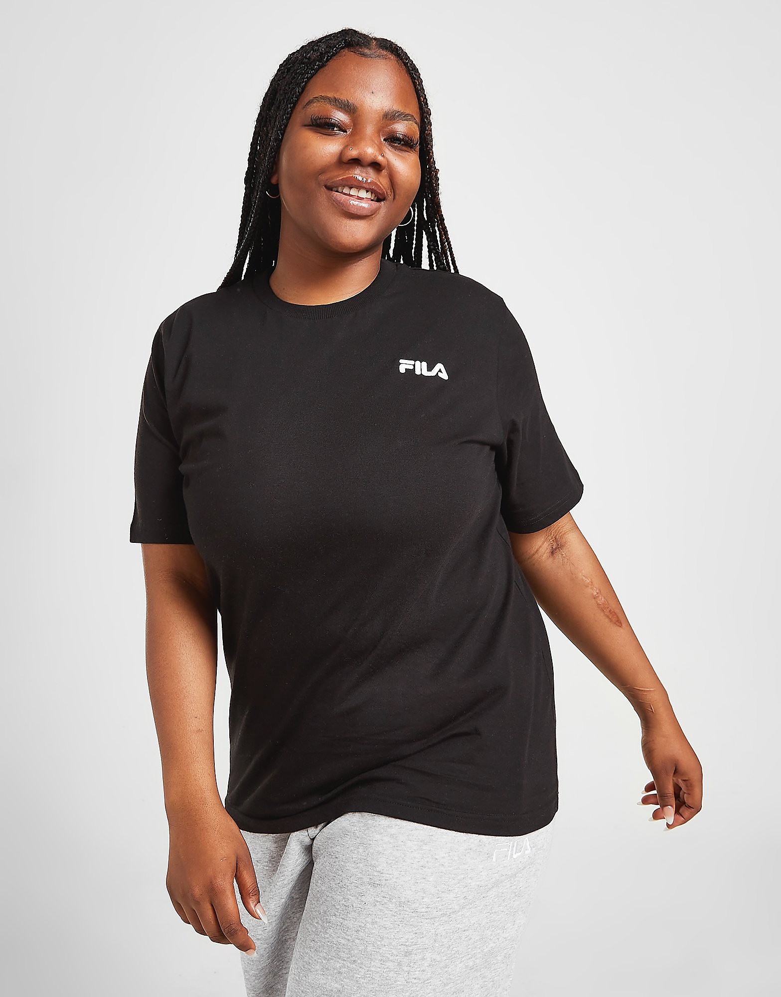 

Fila Core Boyfriend Plus Size T-Shirt - Only at JD - Black - Womens, Black