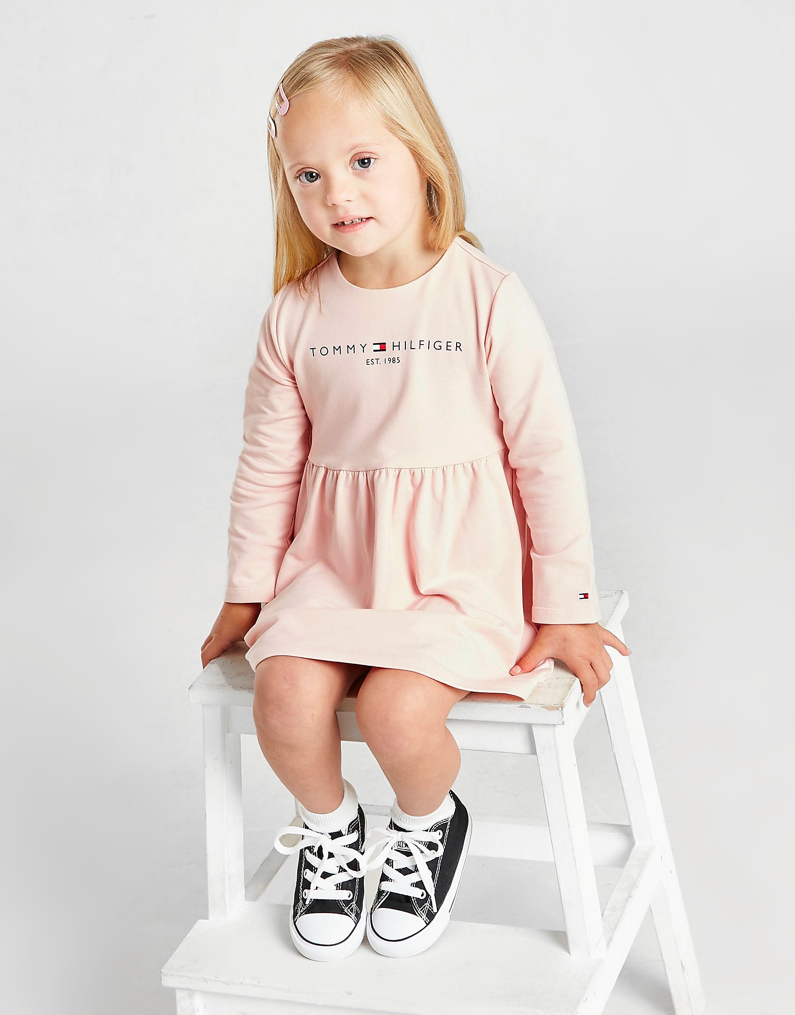 

Tommy Hilfiger Girls' Essential Long Sleeve Dress Infant - Pink - Kids, Pink