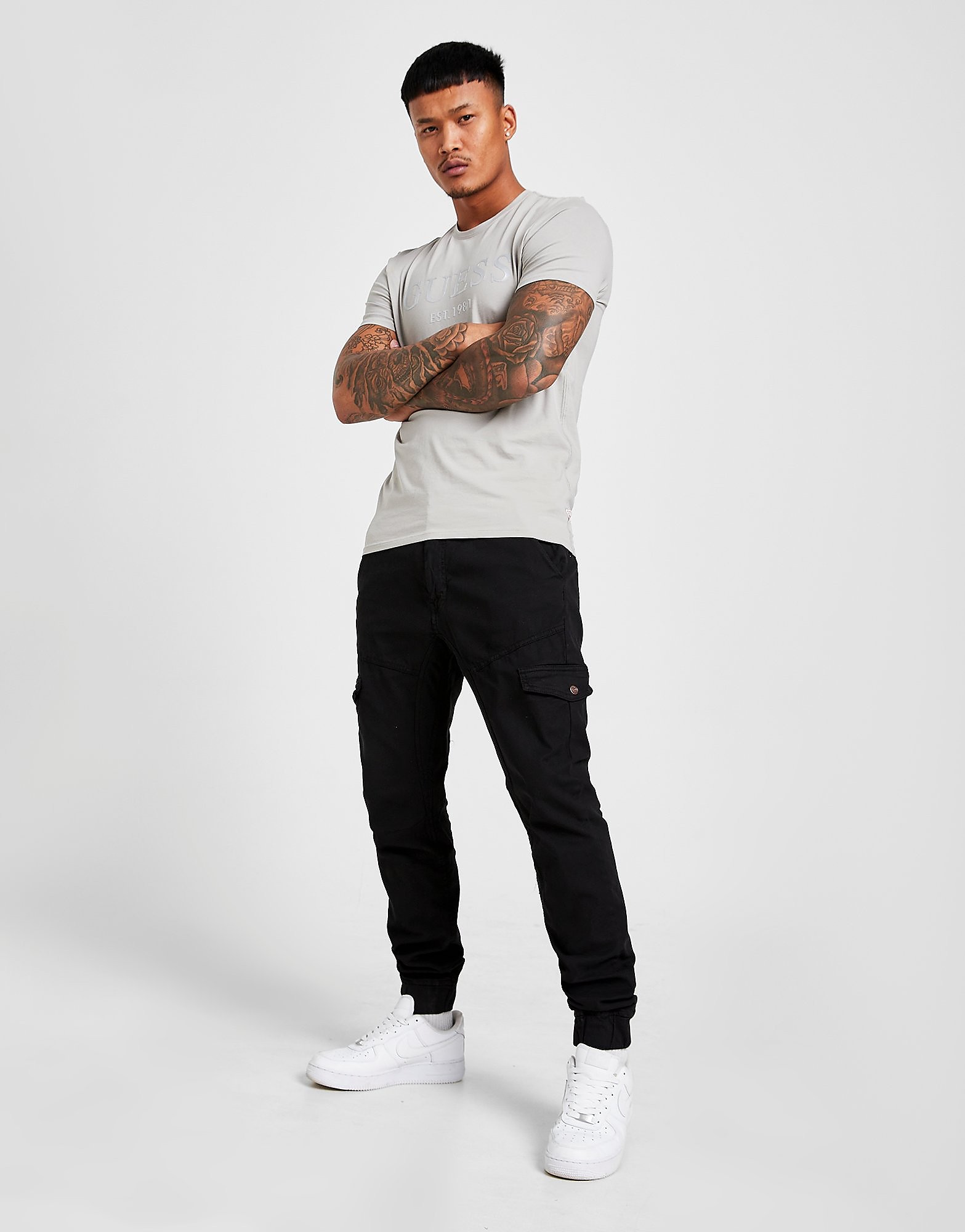 

GUESS Combat Pants - Black - Mens, Black