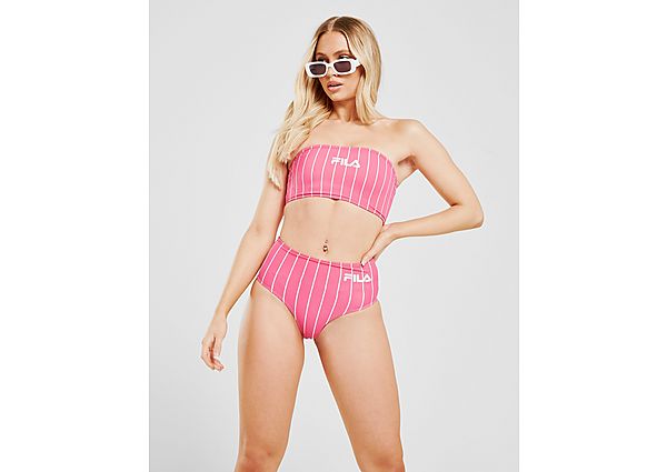 Fila Stripe High Waist Bikini Bottoms