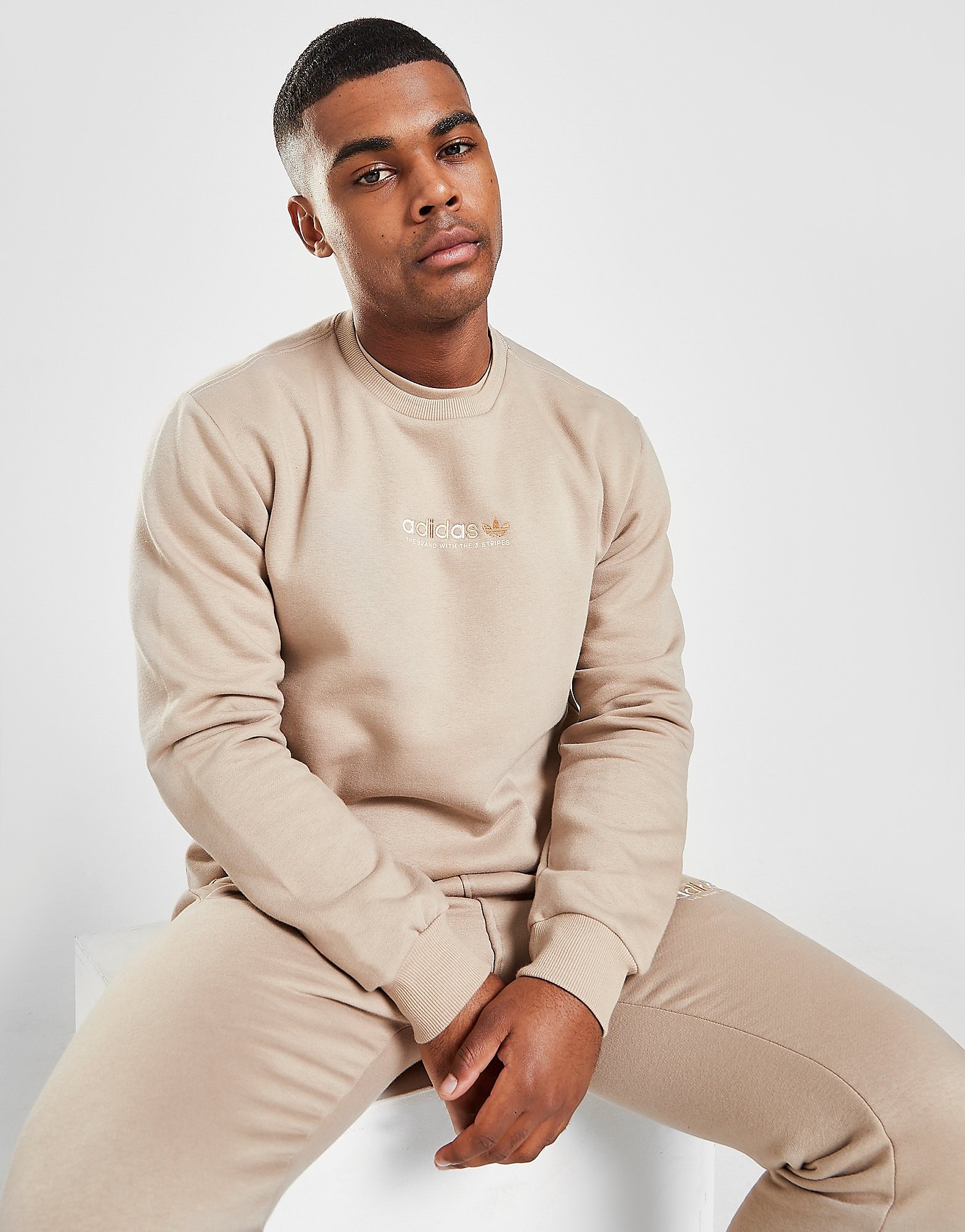 

adidas Originals Smash Crew Sweatshirt - Only at JD - Brown/STONE - Mens, Brown/STONE