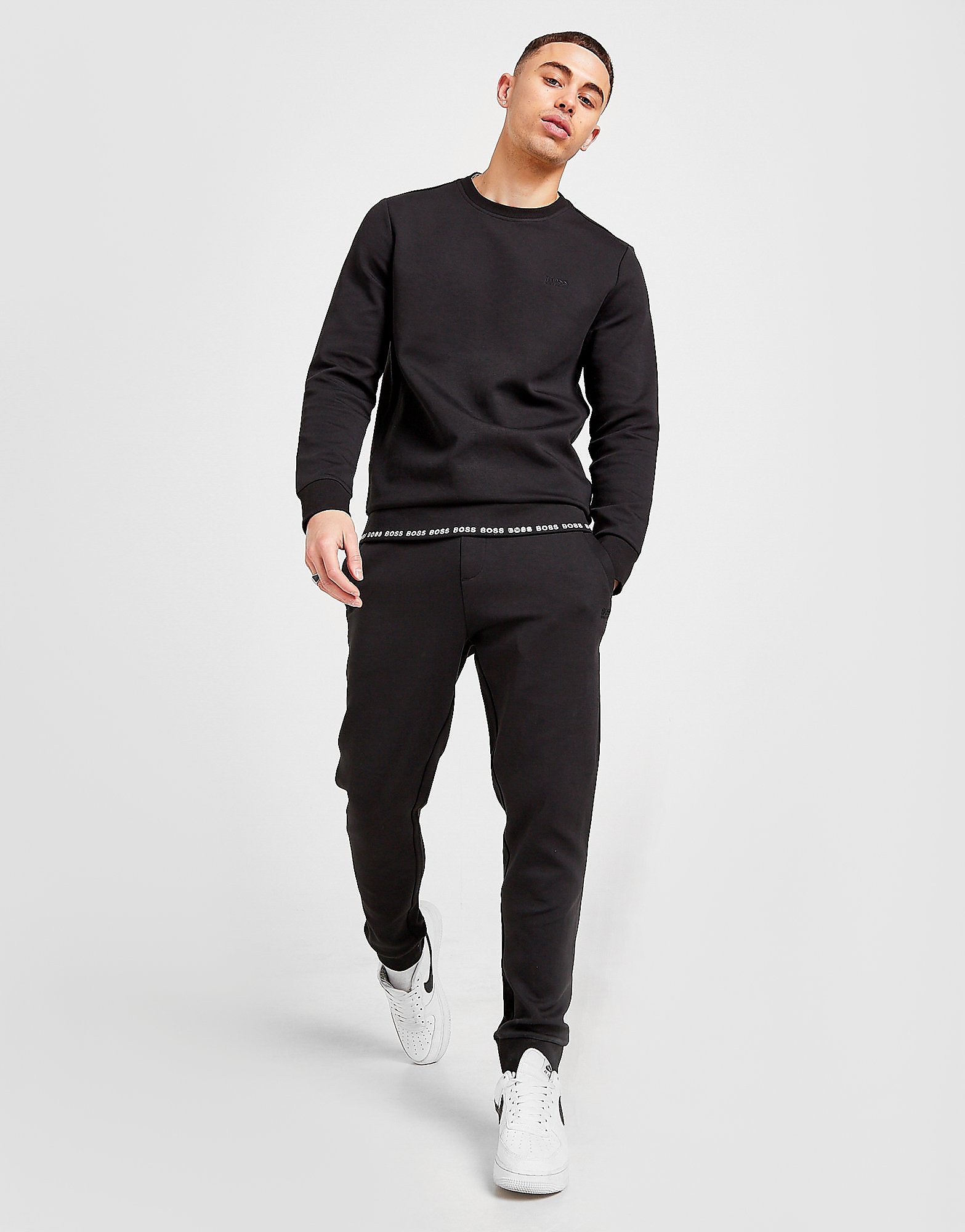 

BOSS Hadiko Linear Repeat Joggers - Black - Mens, Black