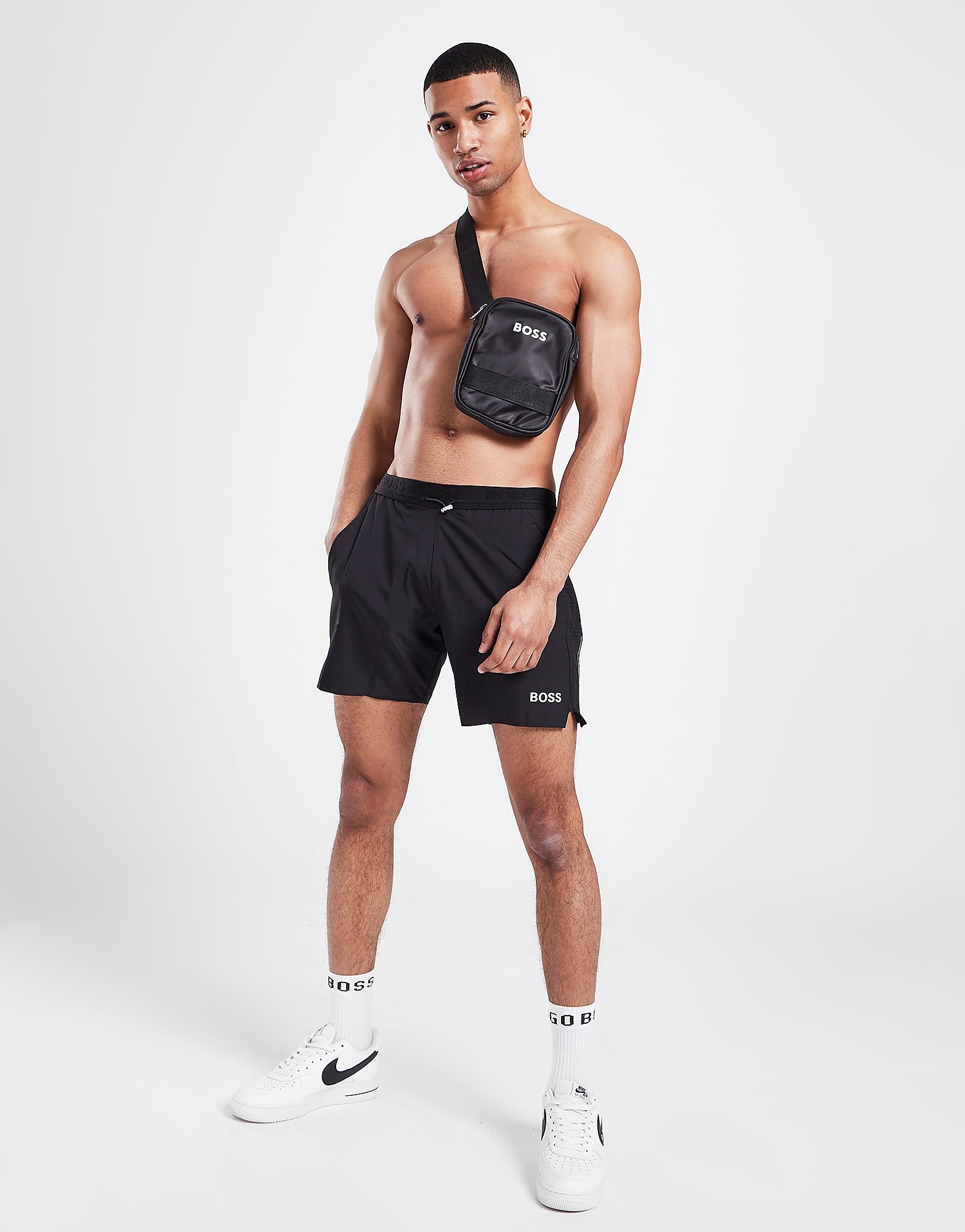 

BOSS Surfish Swim Shorts - Black - Mens, Black