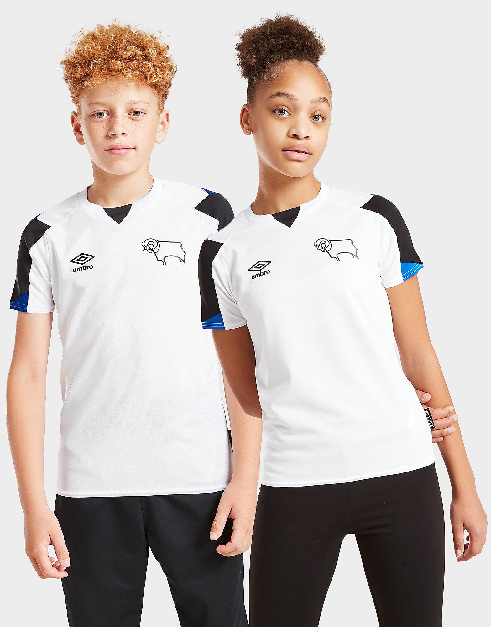 

Umbro Derby County FC 2021/21 Home Shirt Junior - White - Kids, White