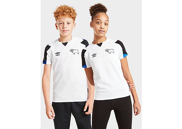 Umbro Derby County FC 2021/21 Home Shirt Junior - White - Kids, White