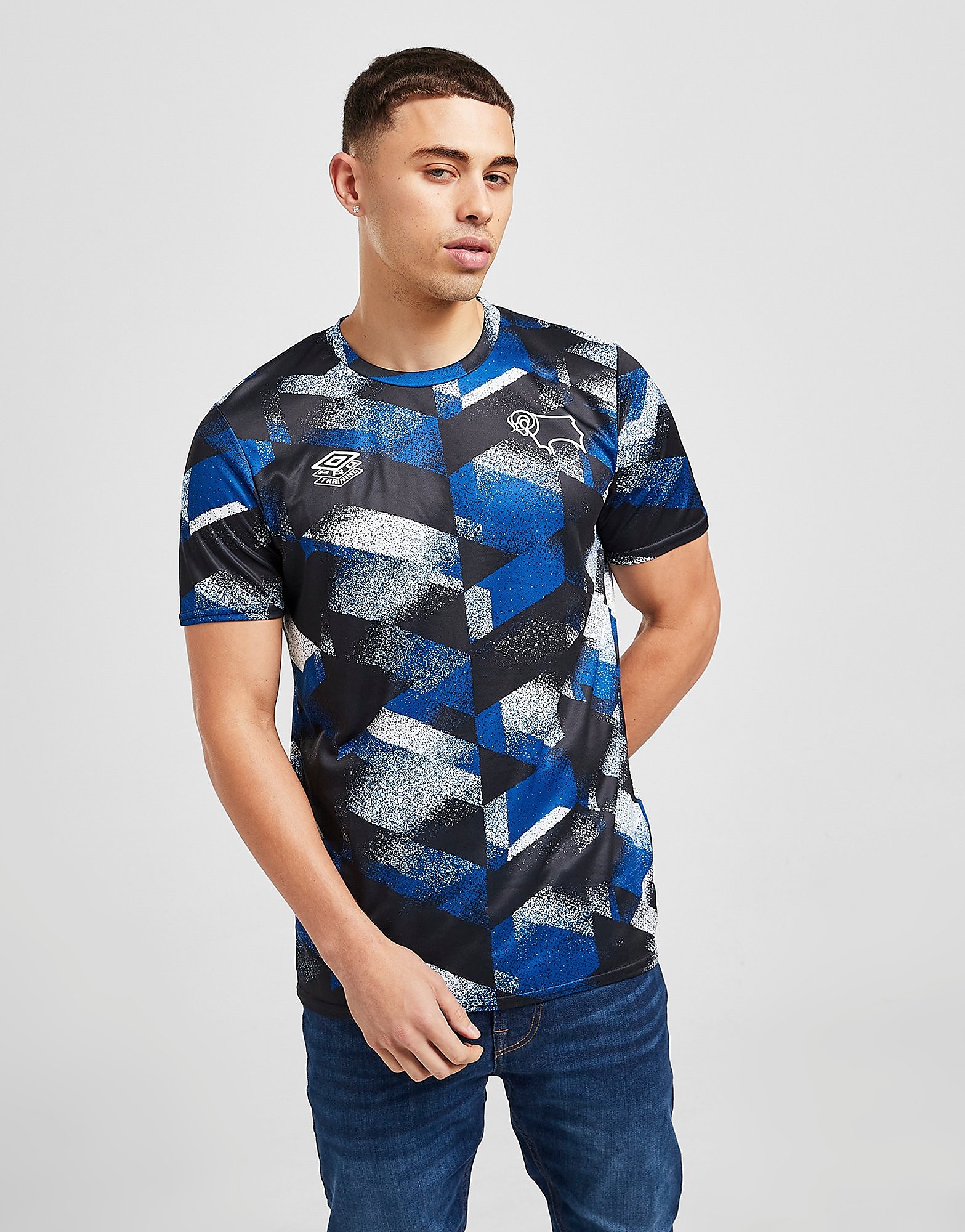 

Umbro Derby County FC Warm Up Shirt - Blue - Mens, Blue