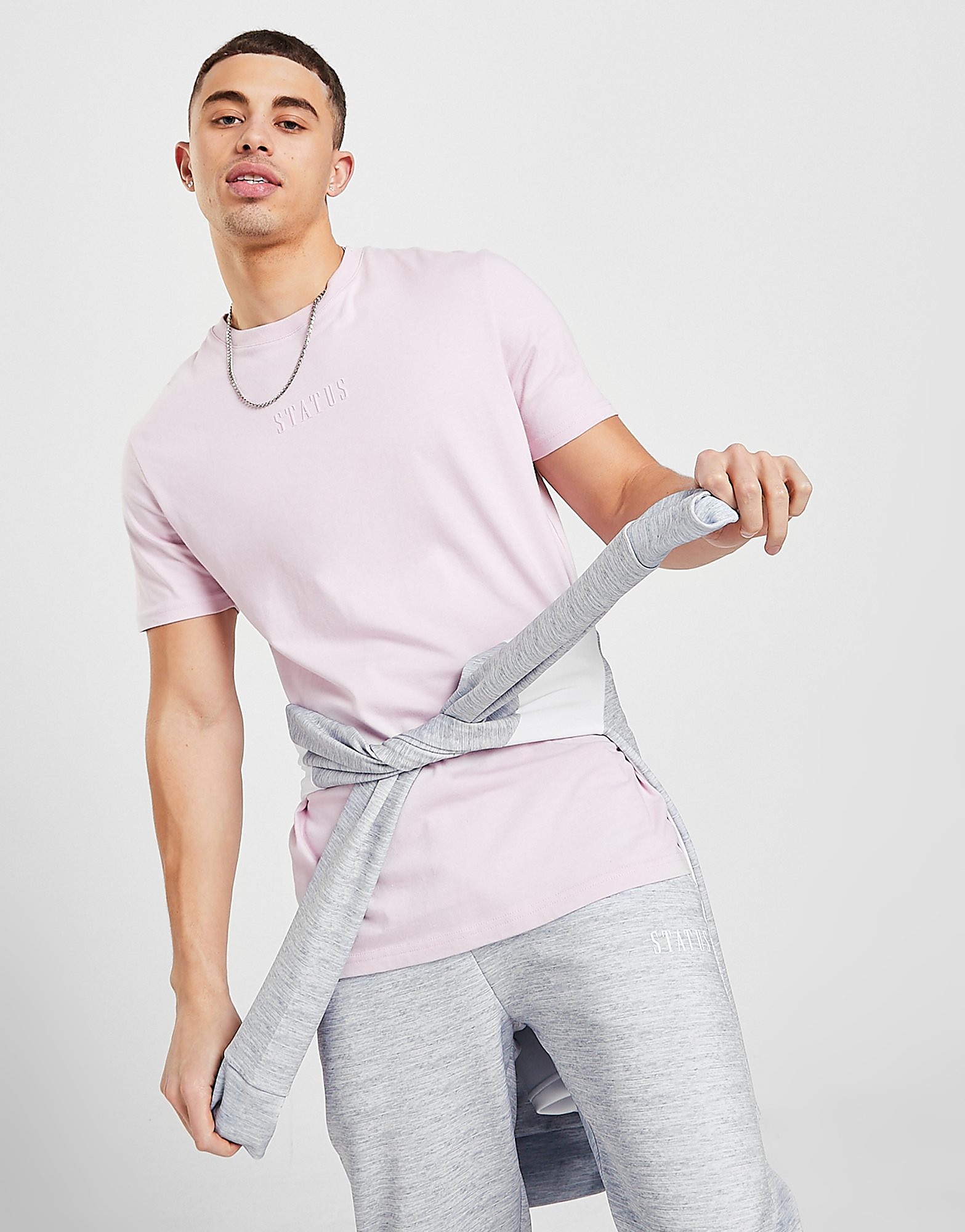 

Status Stitch T-Shirt - Only at JD - Pink - Mens, Pink