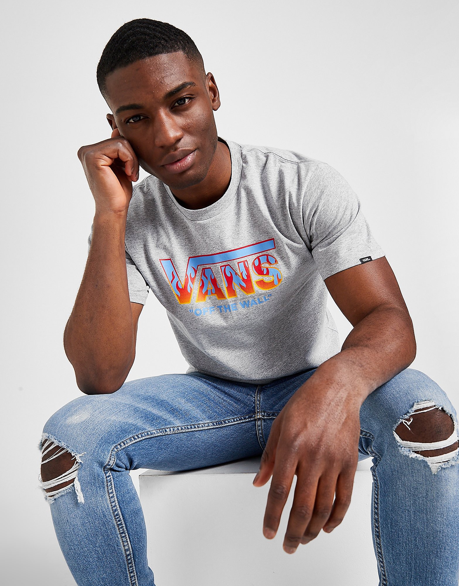 

Vans Flame Infil T-Shirt - Only at JD - Grey - Mens, Grey