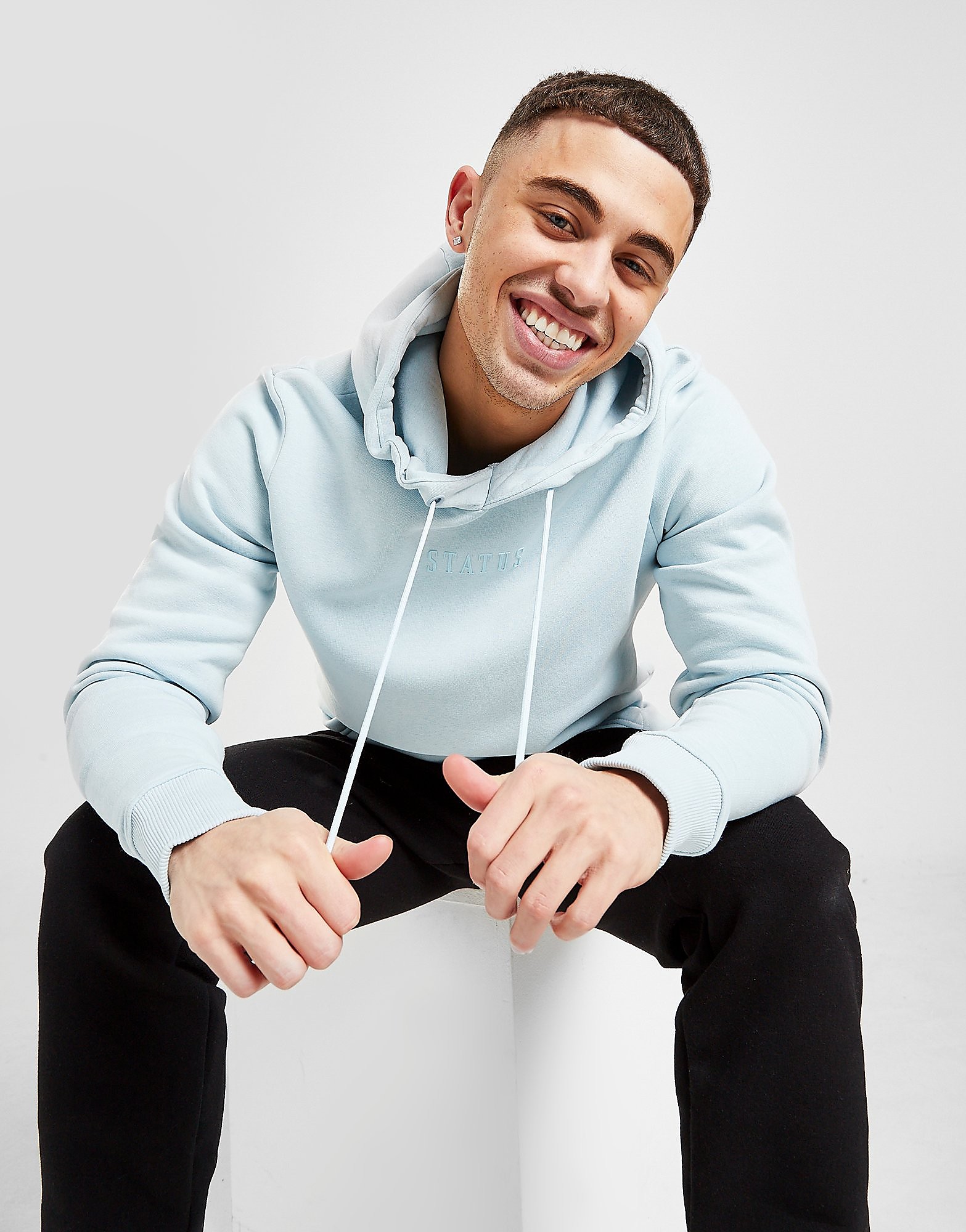 

Status Stitch Overhead Hoodie - Only at JD - Blue - Mens, Blue