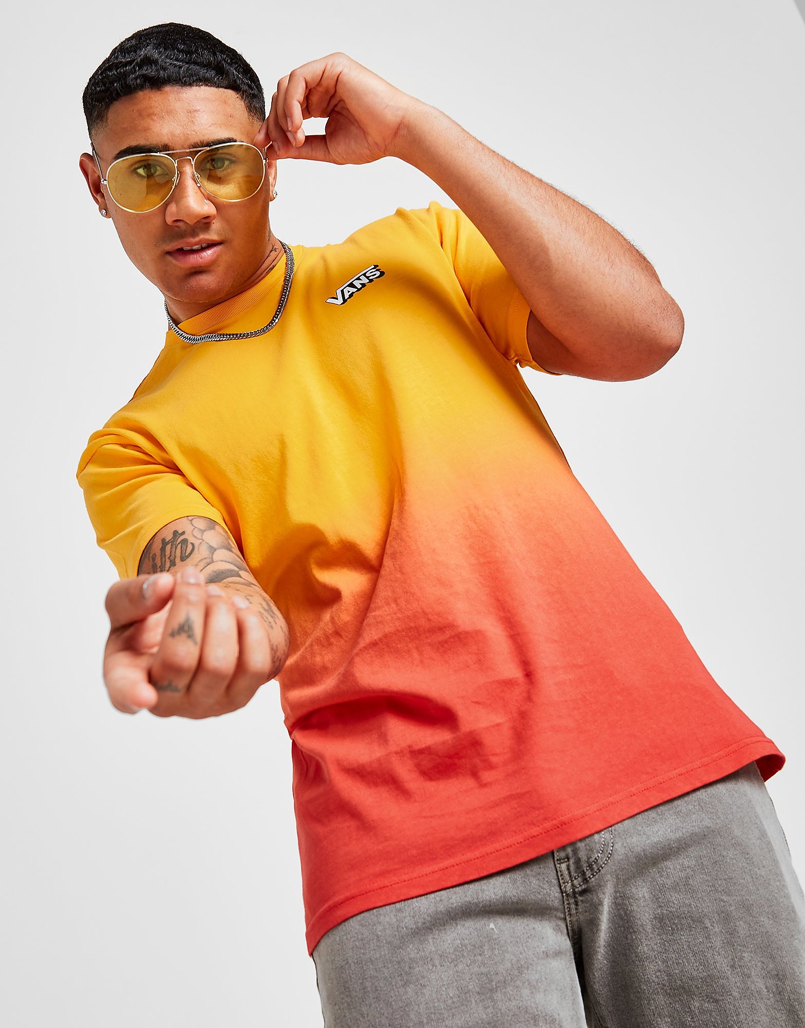 

Vans Fade Triangle Graphic T-Shirt - Only at JD - Orange - Mens, Orange