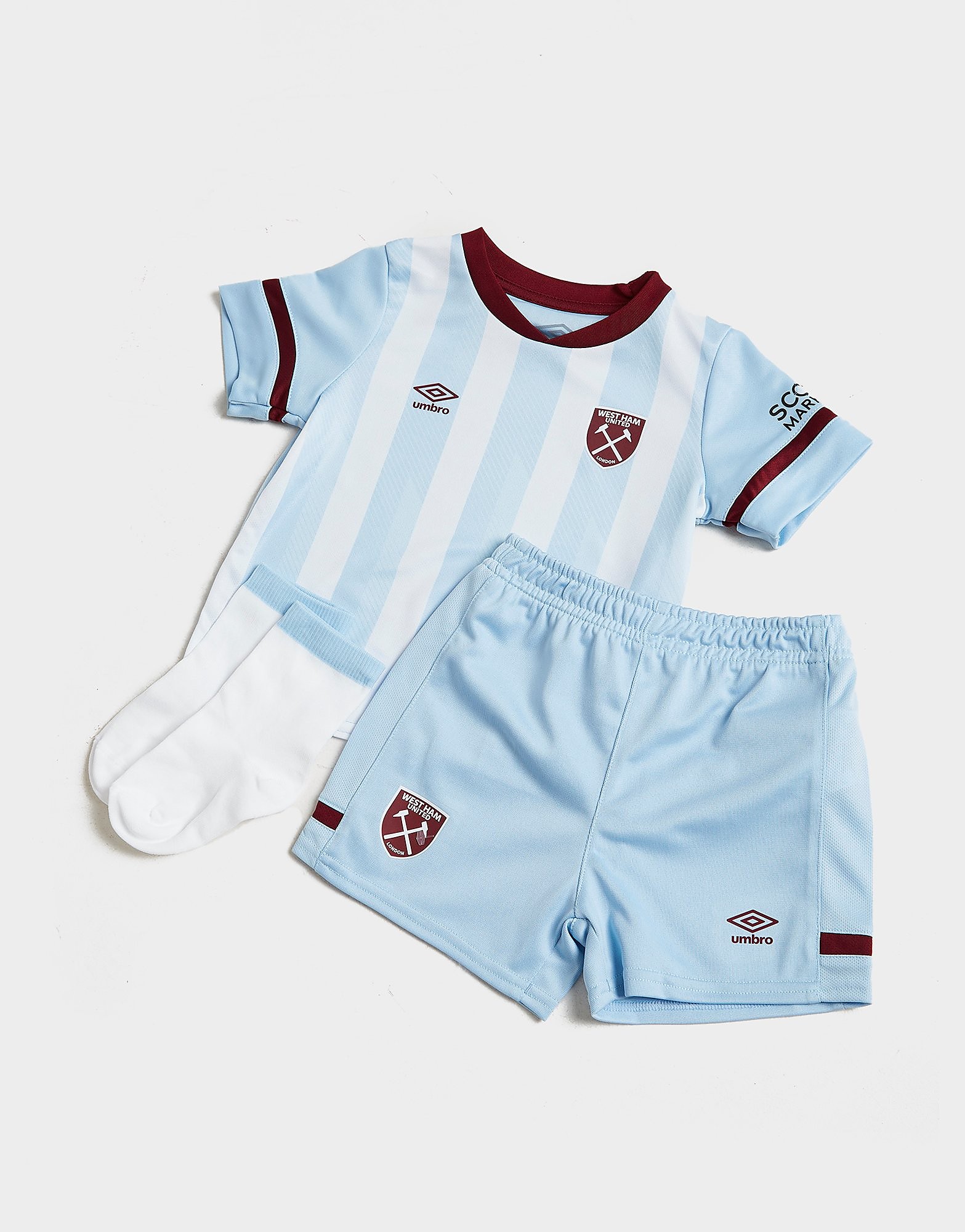 

Umbro West Ham United FC 2021/22 Away Kit Infant - White/Blue - Kids, White/Blue