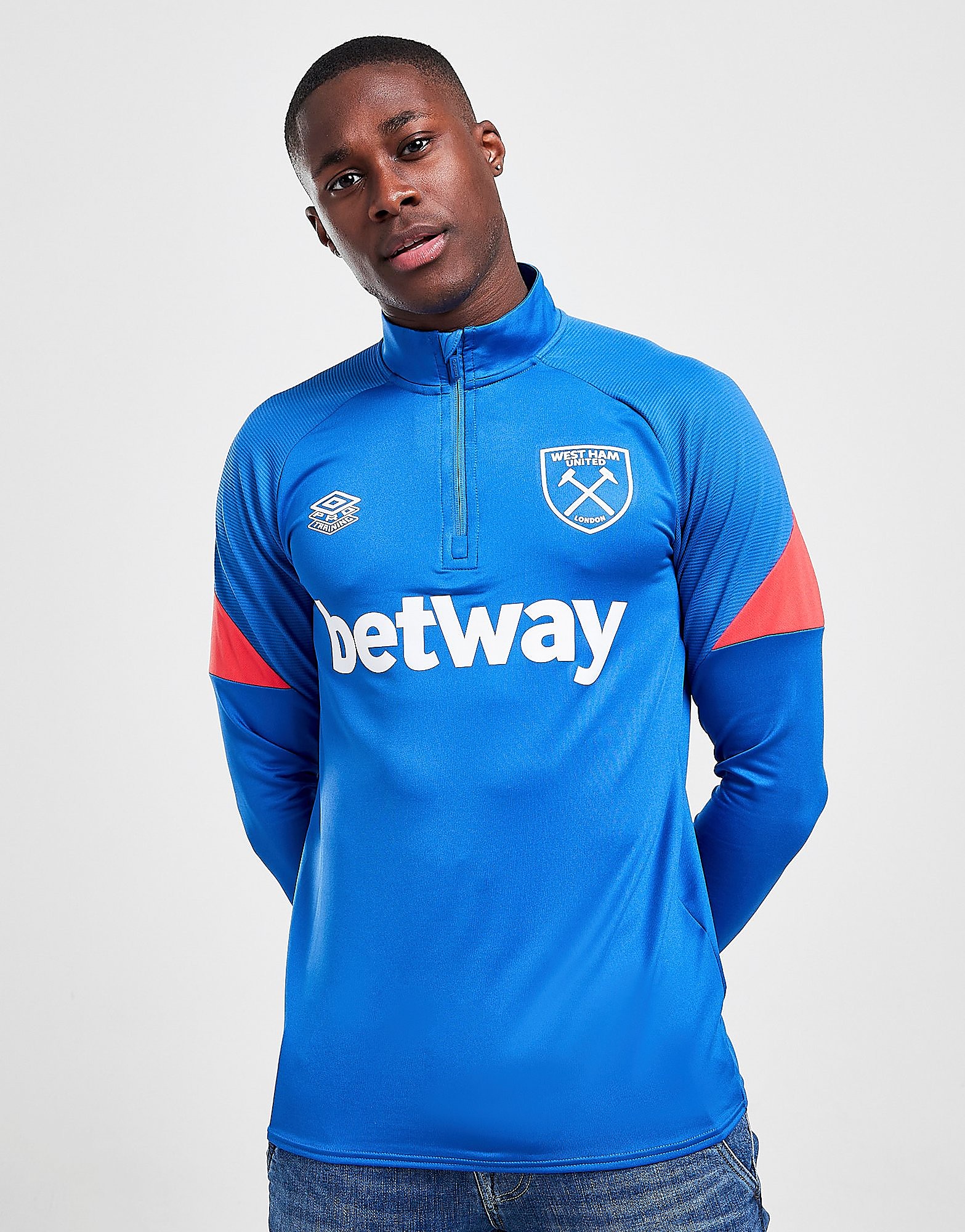 

Umbro West Ham United Training 1/2 Zip Top - Blue - Mens, Blue