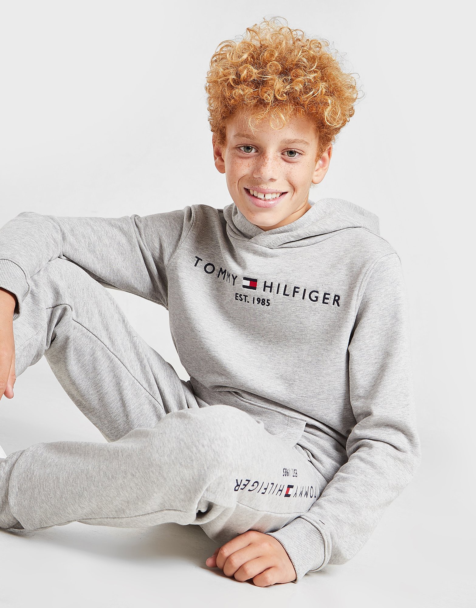 

Tommy Hilfiger Essential Logo Overhead Hoodie Junior - Grey - Kids, Grey