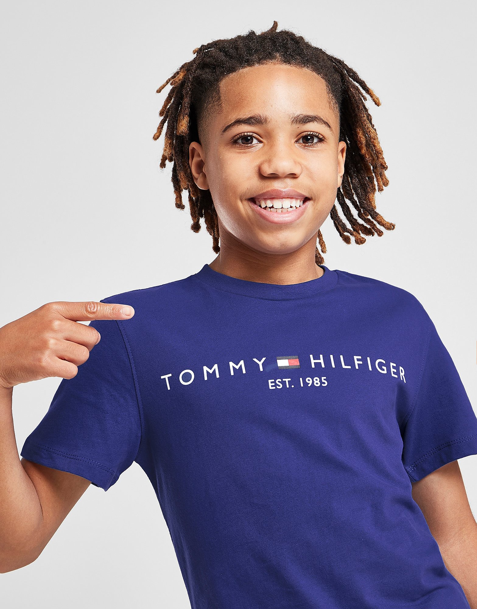 

Tommy Hilfiger Essential Short Sleeve T-Shirt Junior - Blue - Kids, Blue