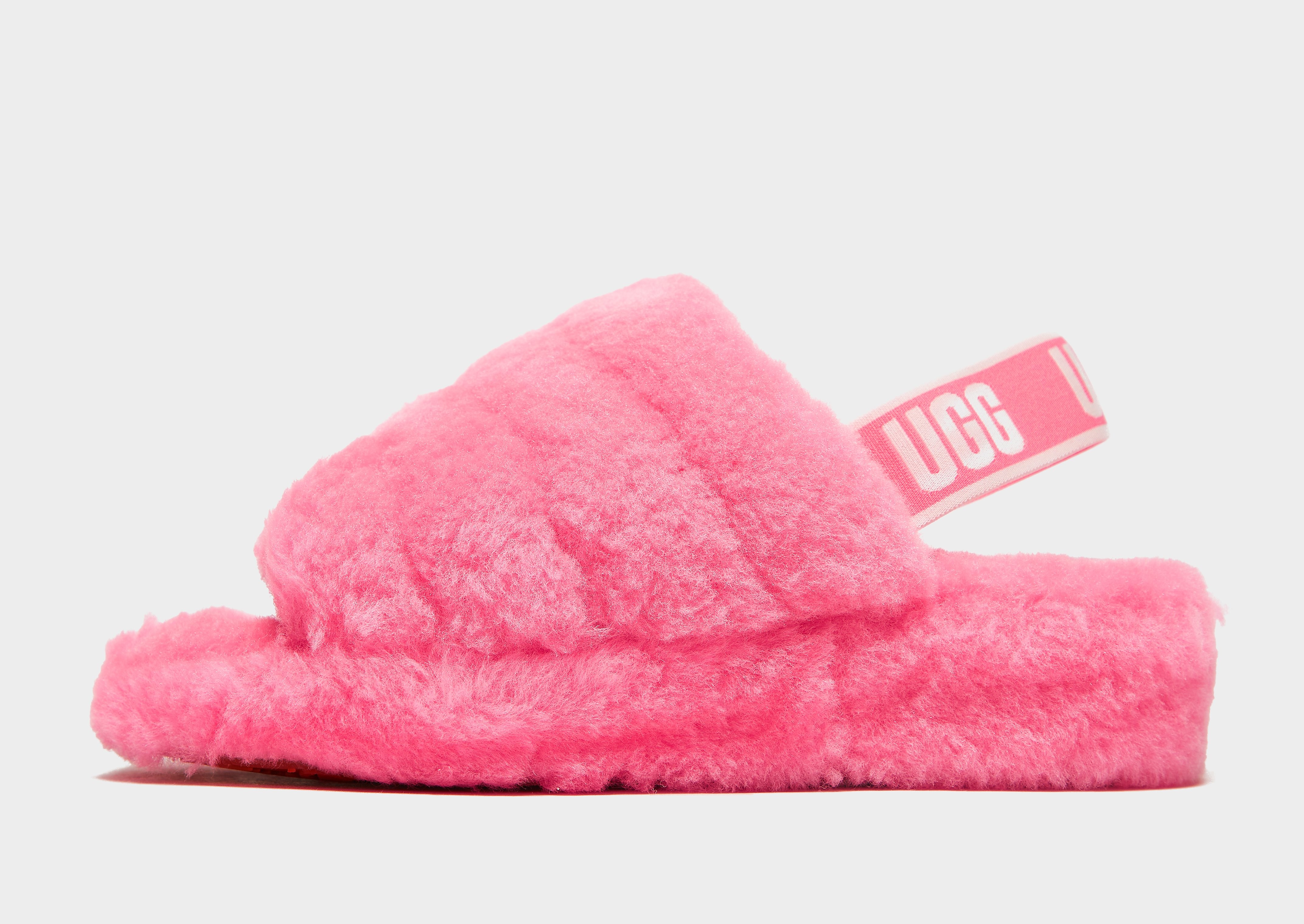 

UGG Fluff Yeah Logo Slides - Pink - Womens, Pink