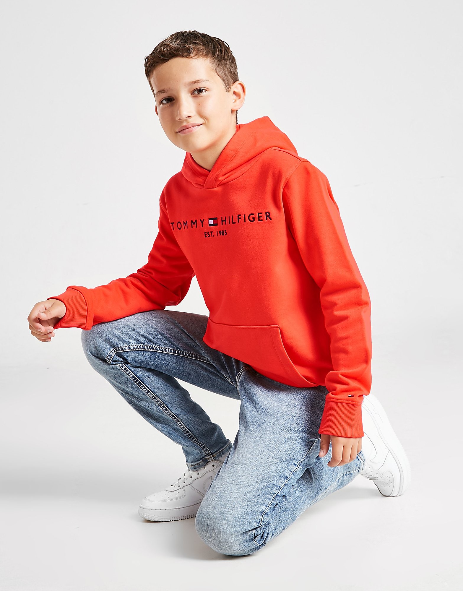 Tommy Hilfiger Essential Hoodie Junior - Red - Kids, Red