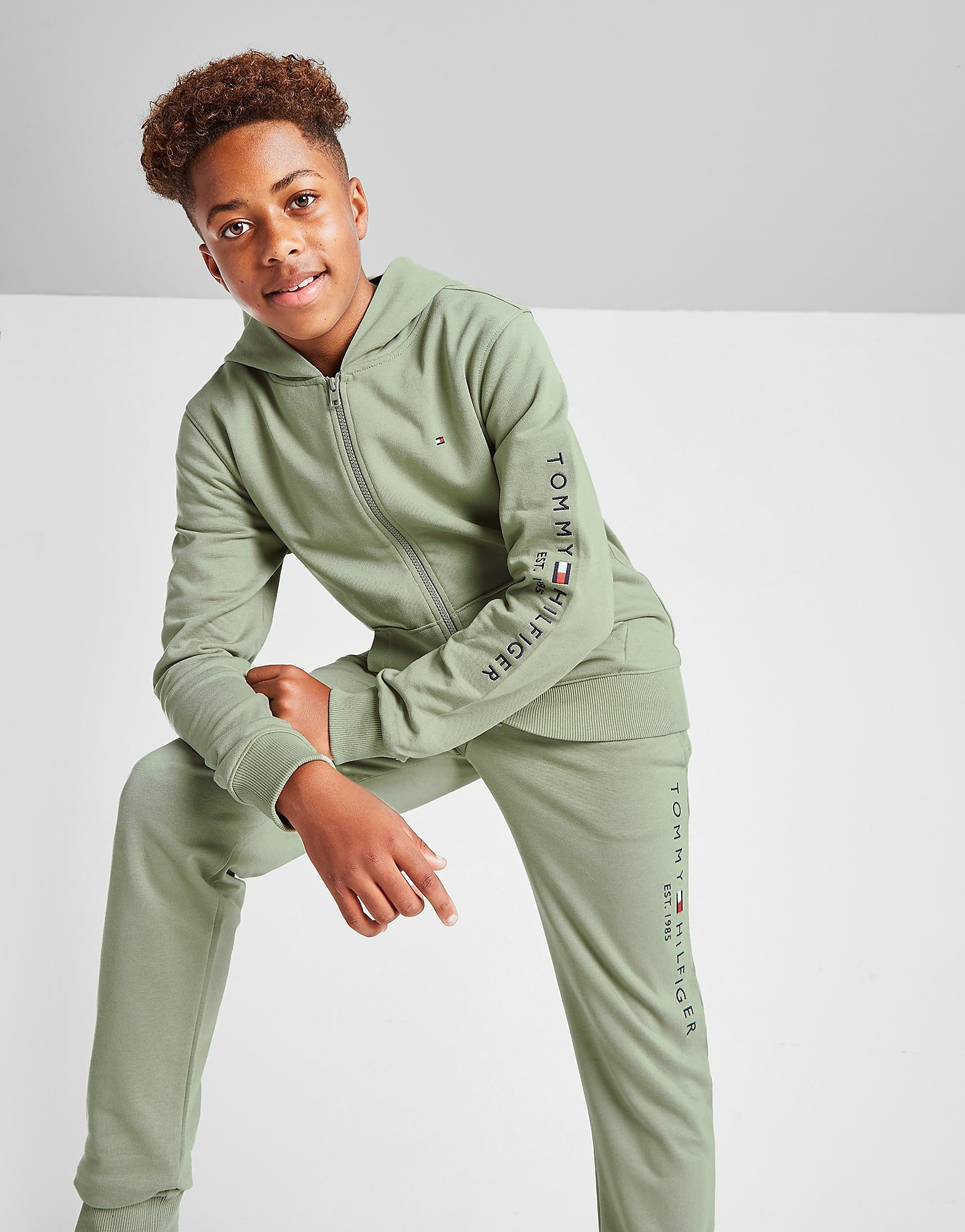 

Tommy Hilfiger Essential Full Zip Hoodie Junior - Green - Kids, Green