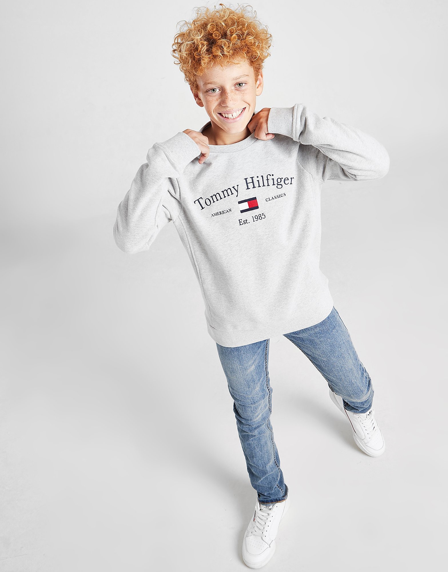 

Tommy Hilfiger Artwork Crew Sweatshirt Junior - Grey - Kids, Grey
