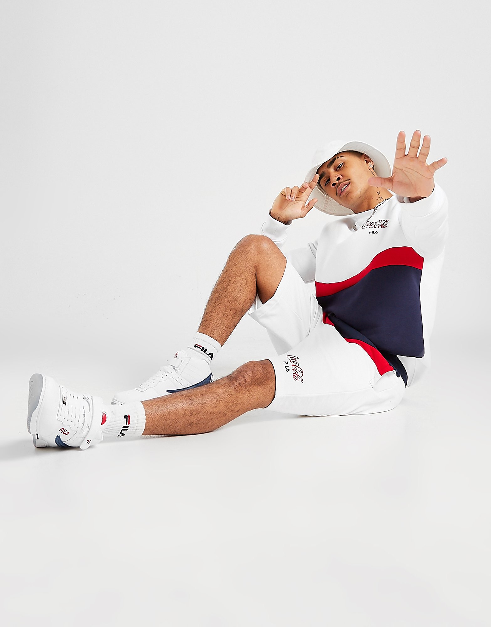 

Fila x Coca-Cola Quincy Wave Shorts - Only at JD - White - Mens, White