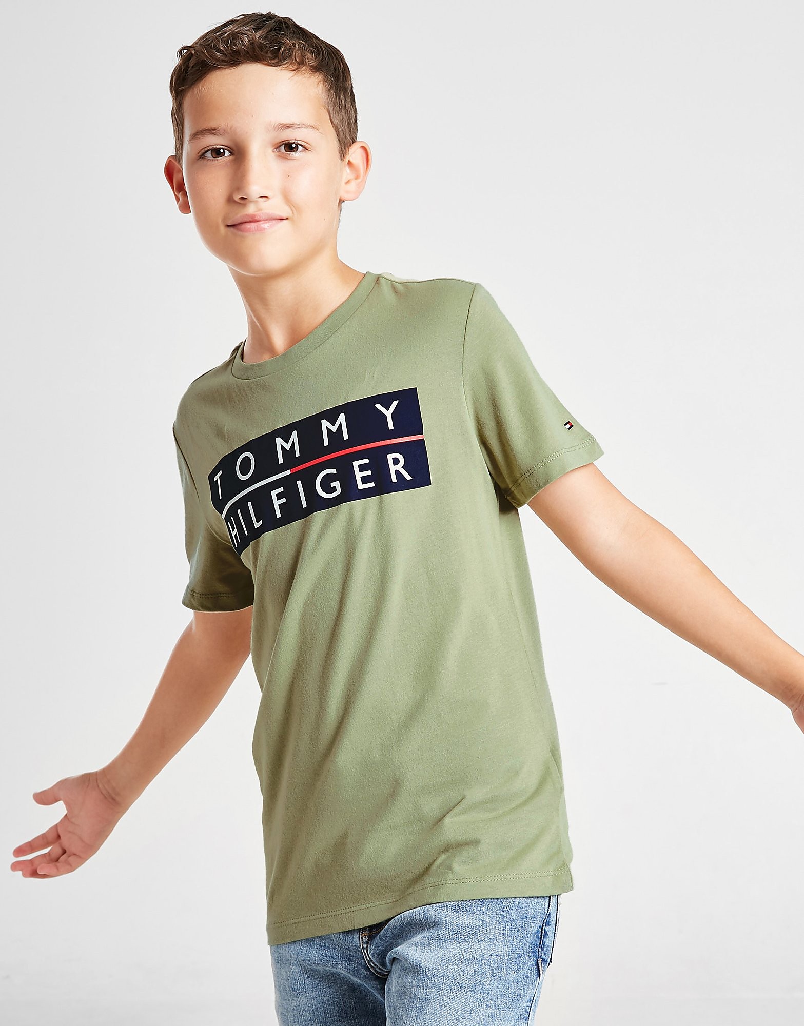 

Tommy Hilfiger Short Sleeve Logo T-Shirt Junior - Green - Kids, Green