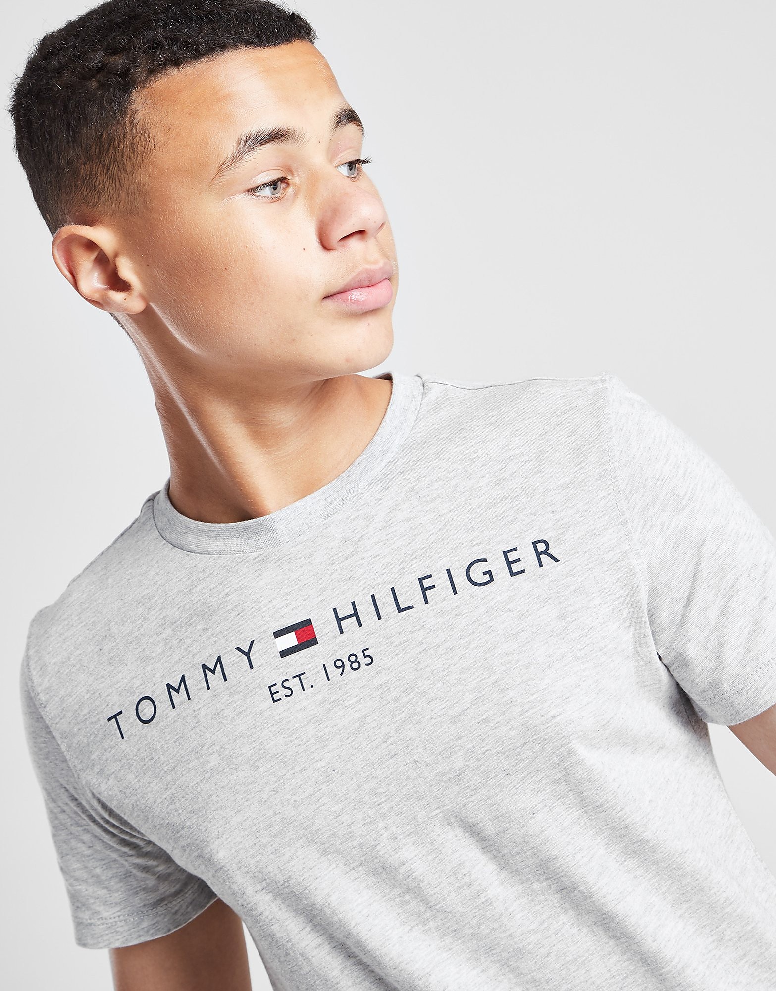 

Tommy Hilfiger Essential Short Sleeve T-Shirt Junior - Grey - Kids, Grey