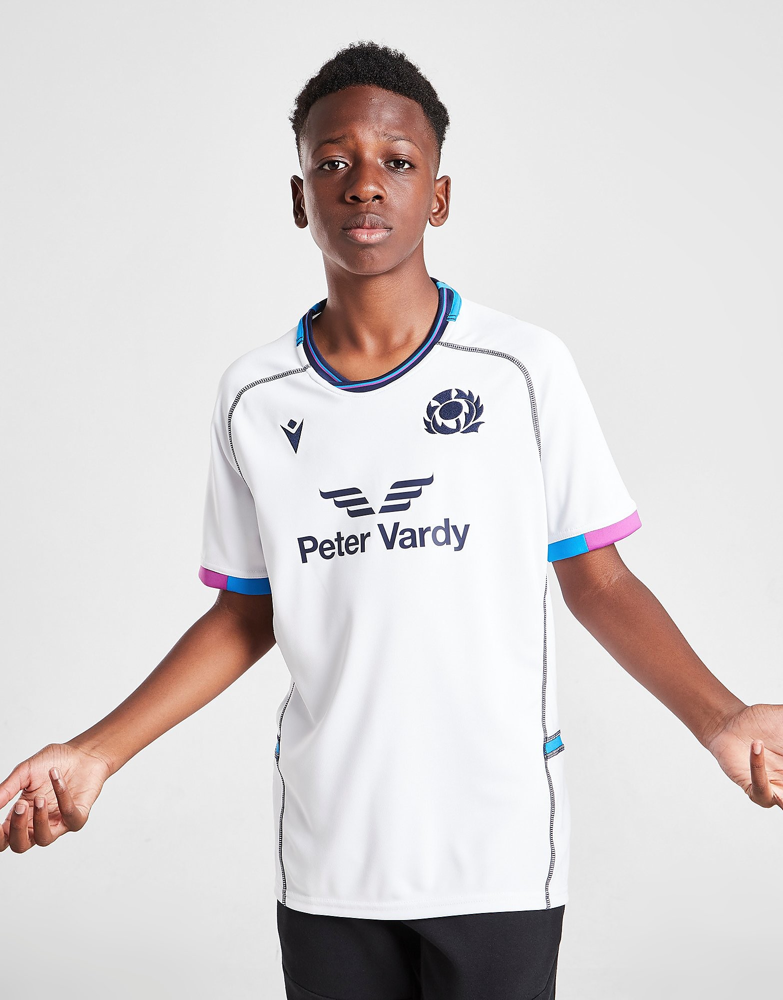 

Macron Scotland Rugby 2021/22 Away Shirt Junior - White - Kids, White
