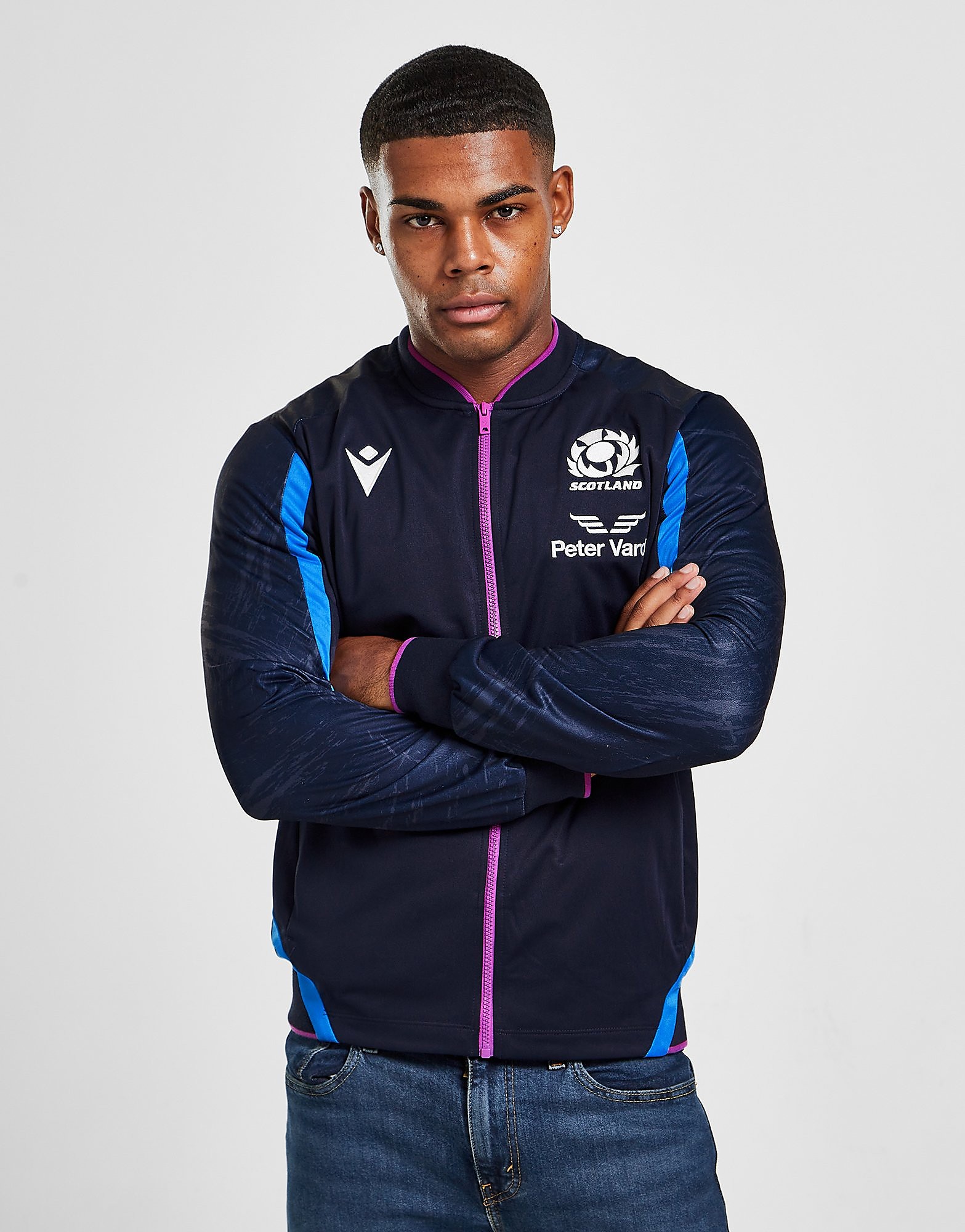 

Macron Scotland Rugby 2021/22 Anthem Jacket - Blue - Mens, Blue