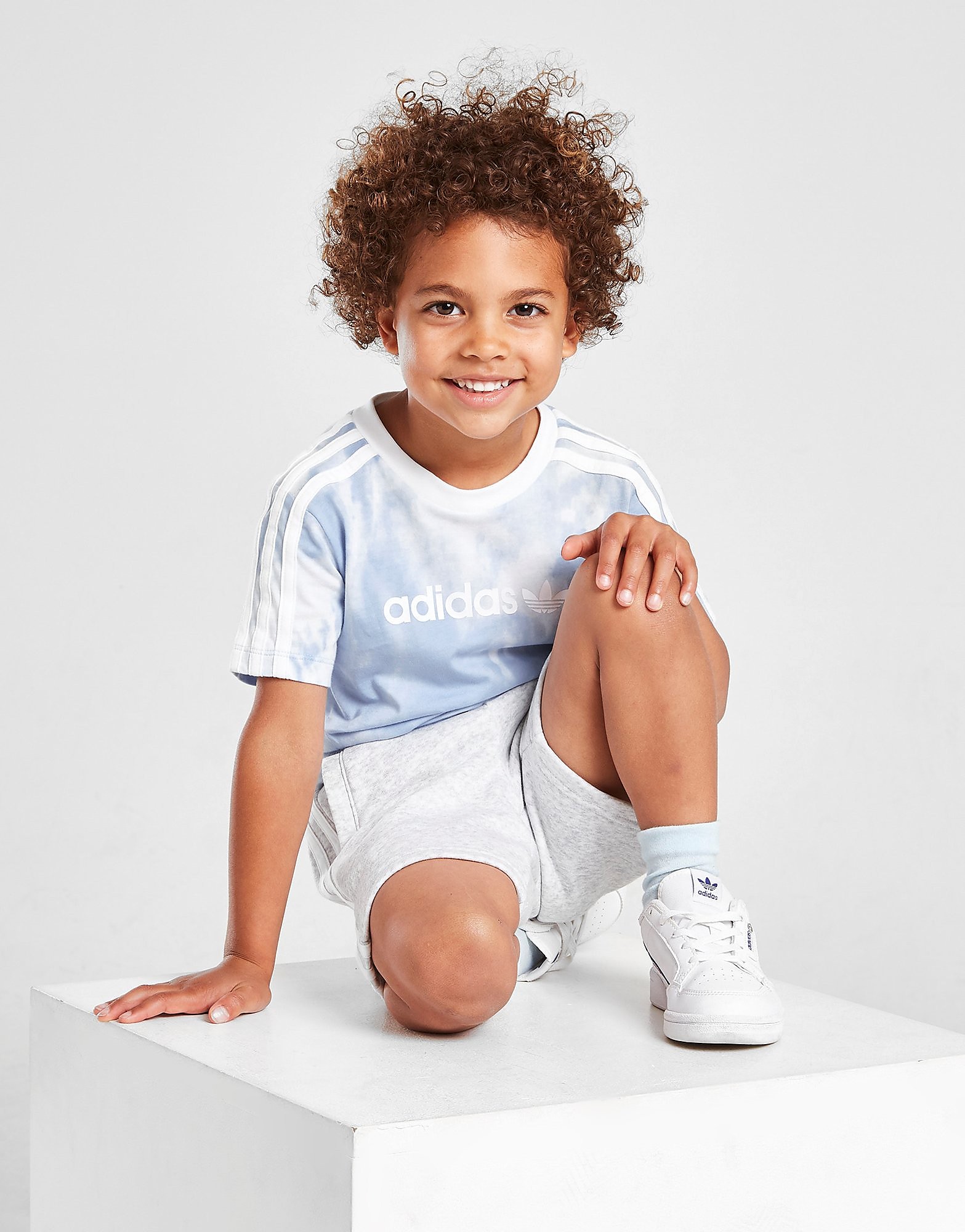 

adidas Originals Tie Dye T-Shirt/Shorts Set Children - Only at JD - Blue - Kids, Blue