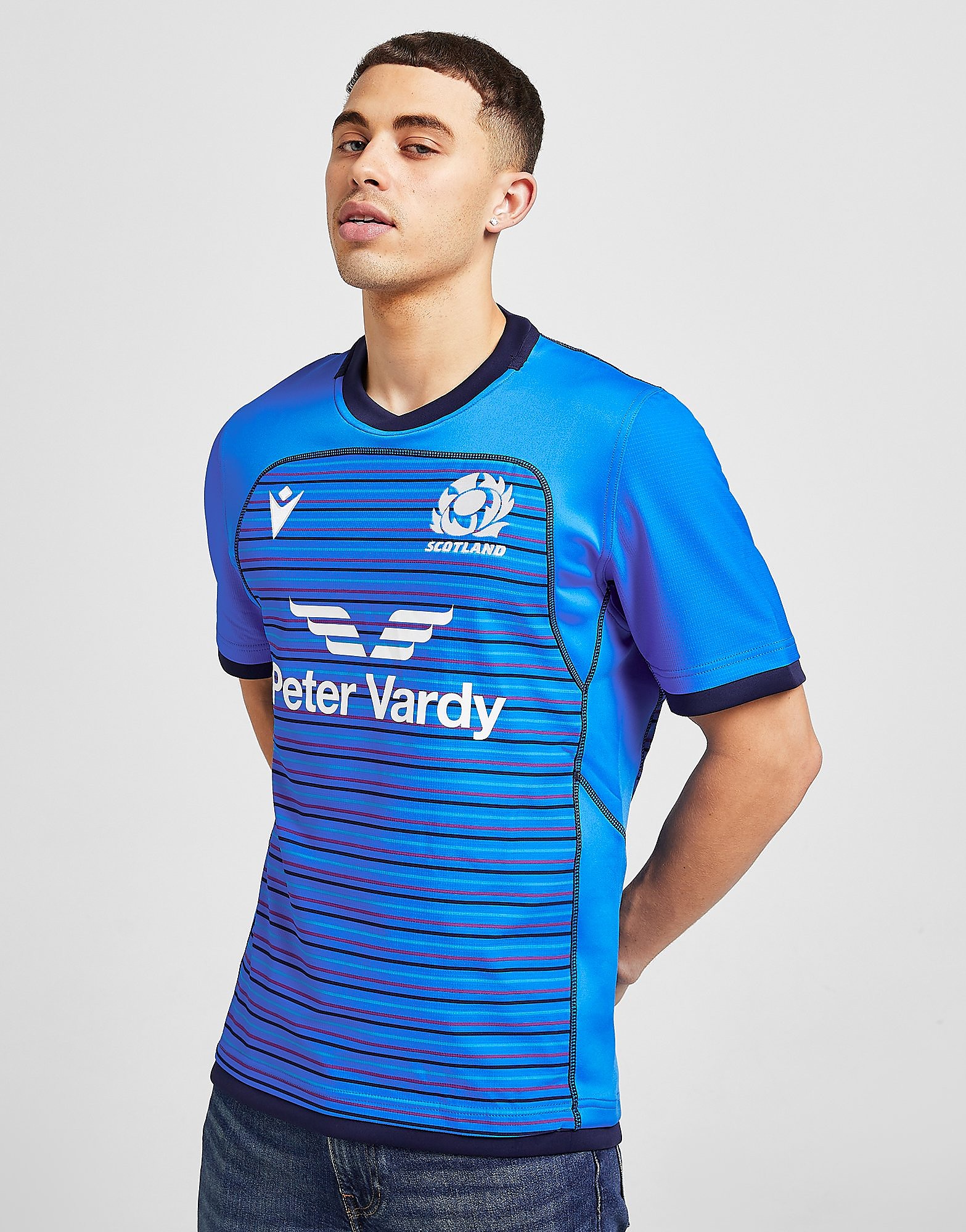 

Macron Scotland Rugby 2021/22 Training Shirt - Blue - Mens, Blue