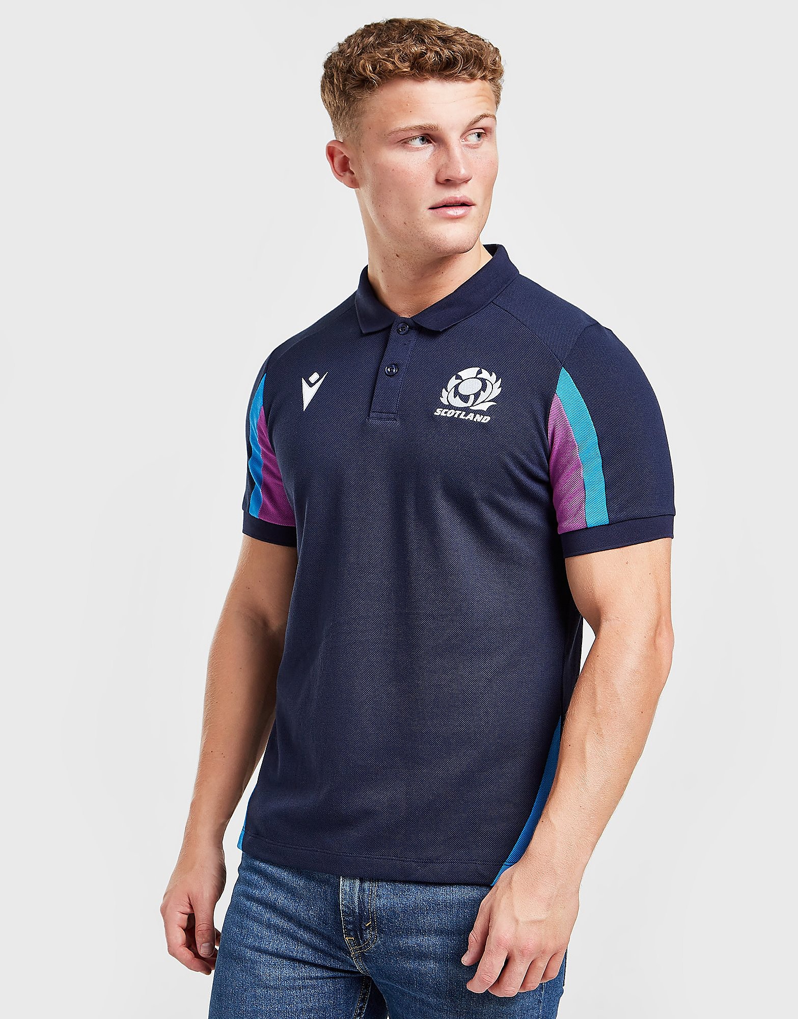 

Macron Scotland Rugby Poly Polo Shirt - Blue - Mens, Blue