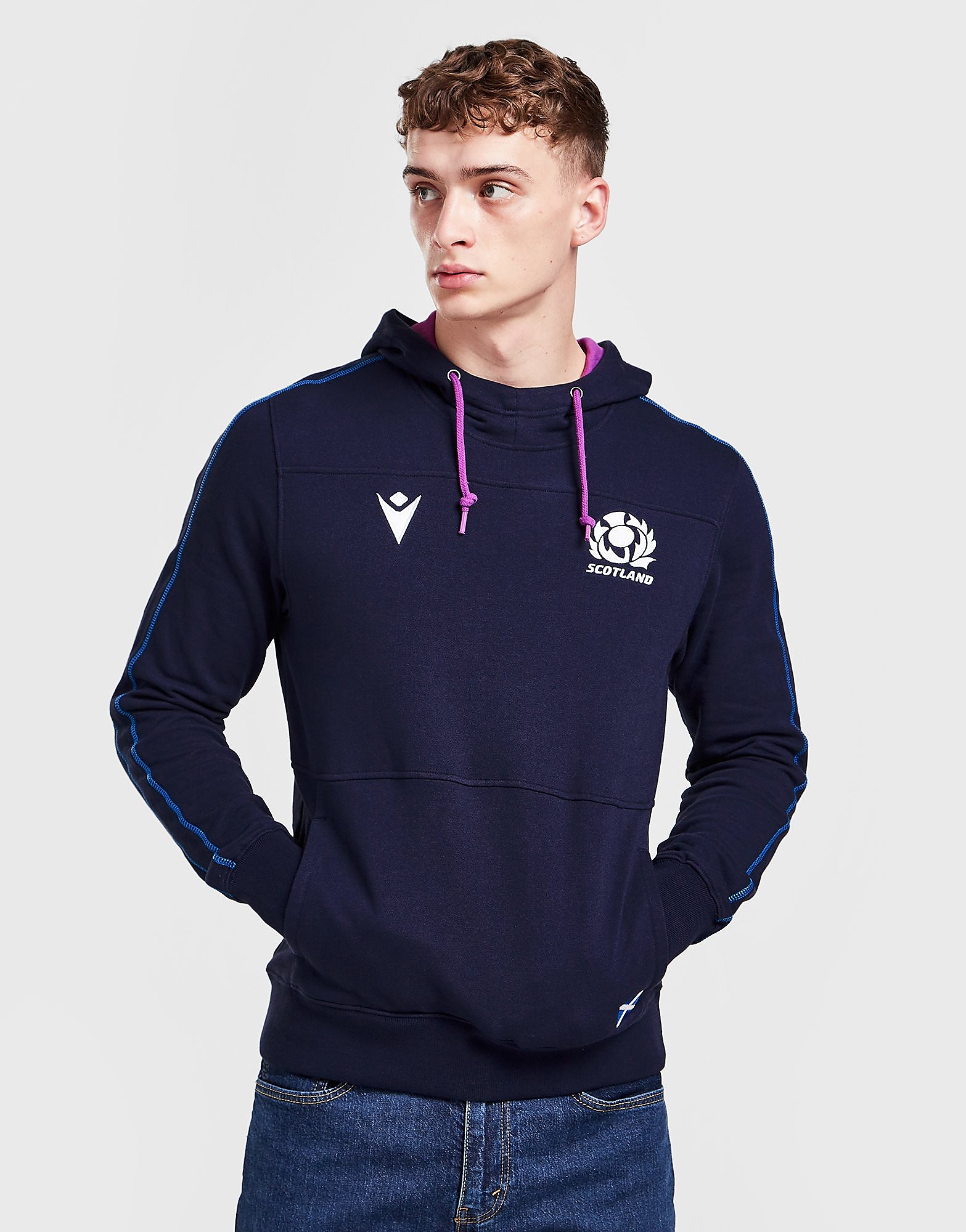 

Macron Scotland Rugby 2021/22 Heavy Hoodie - Blue - Mens, Blue
