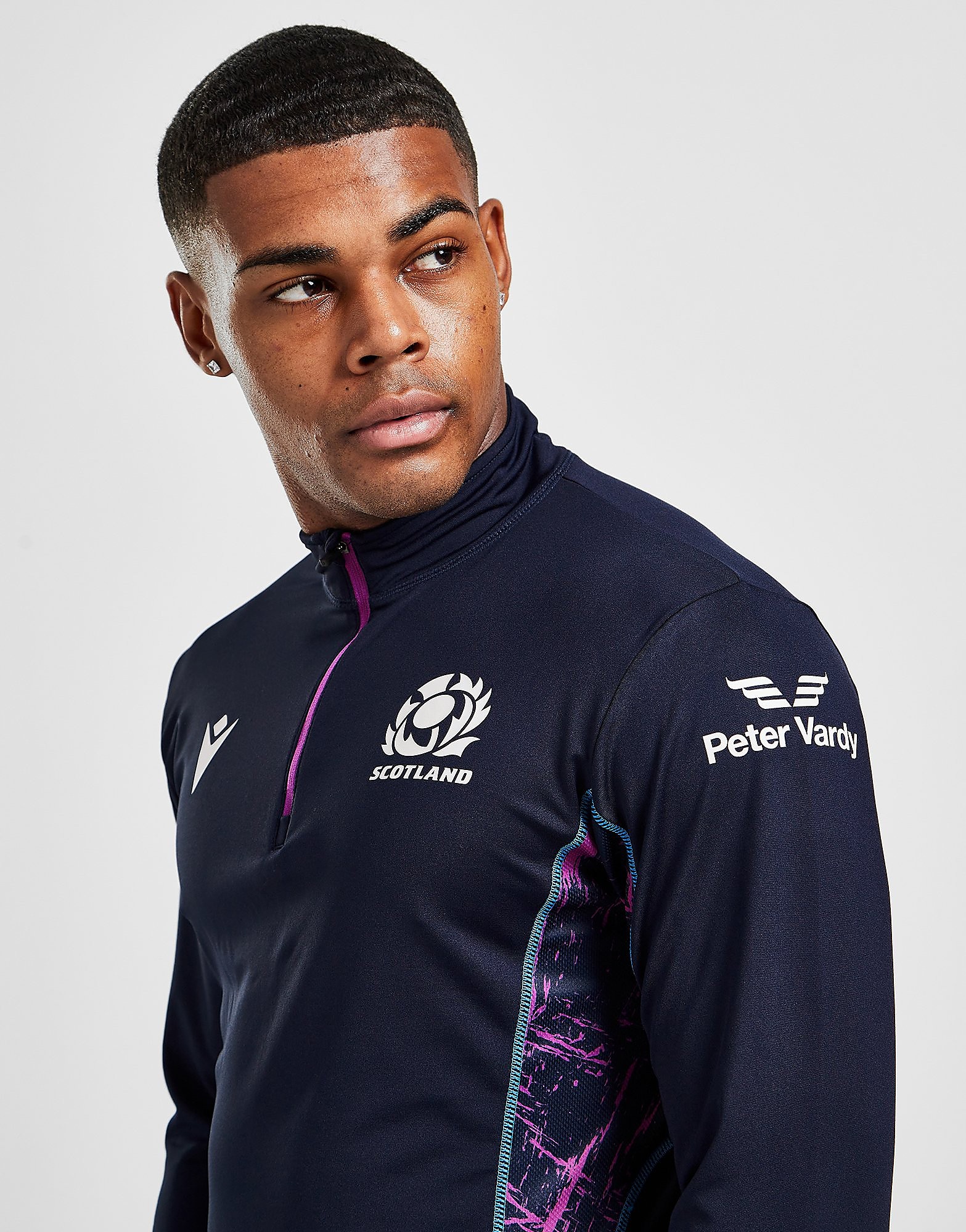 

Macron Scotland Rugby 1/4 Zip Top - Blue - Mens, Blue