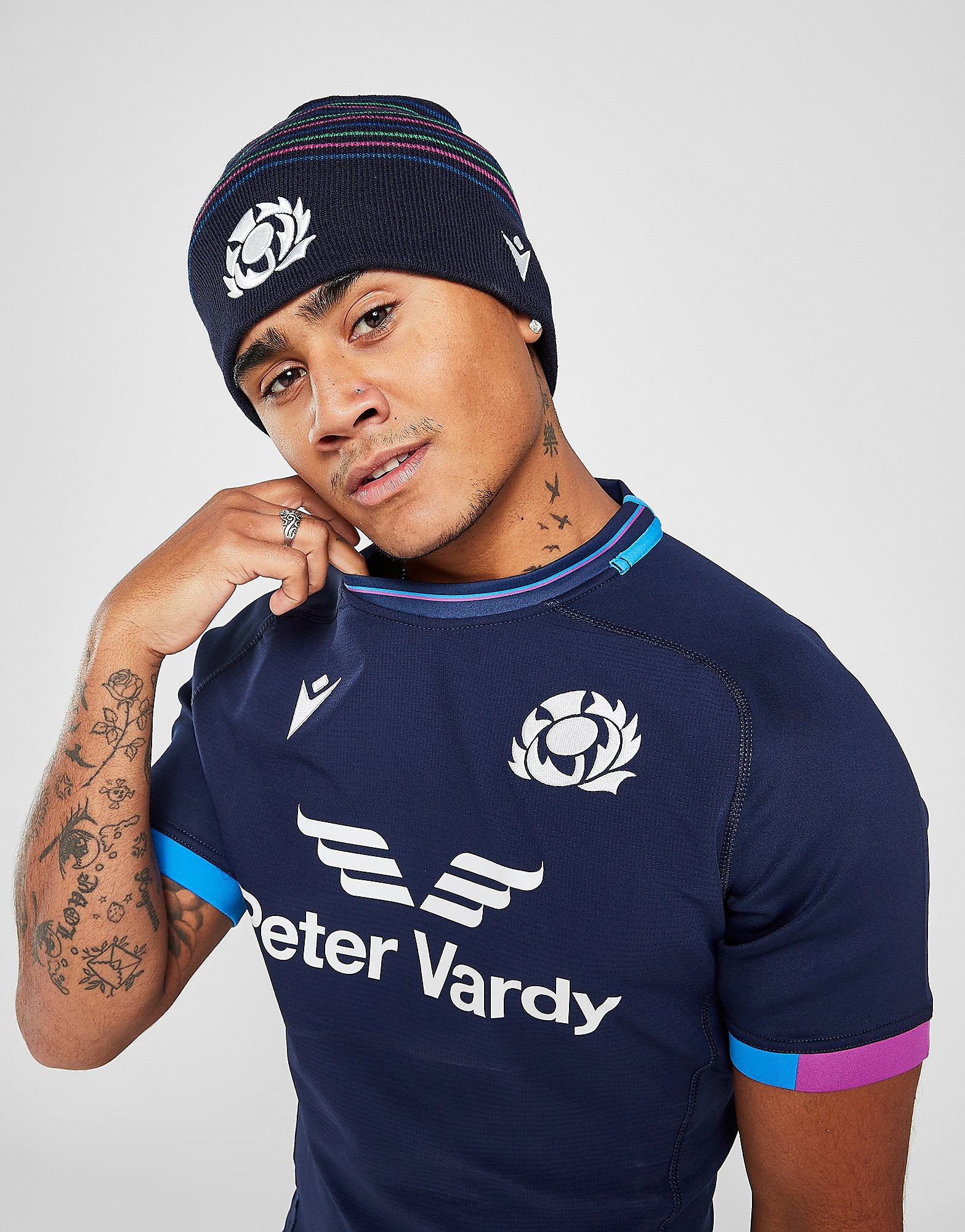 

Macron Scotland Rugby Beanie Hat - Blue - Womens, Blue