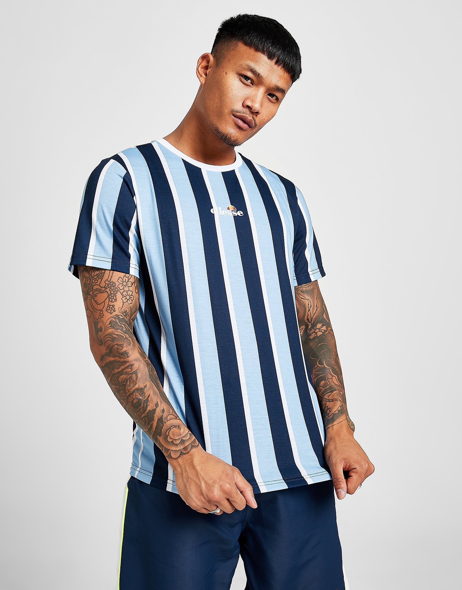 

Ellesse Provi Stripe T-Shirt - Only at JD - Blue/Navy - Mens, Blue/Navy