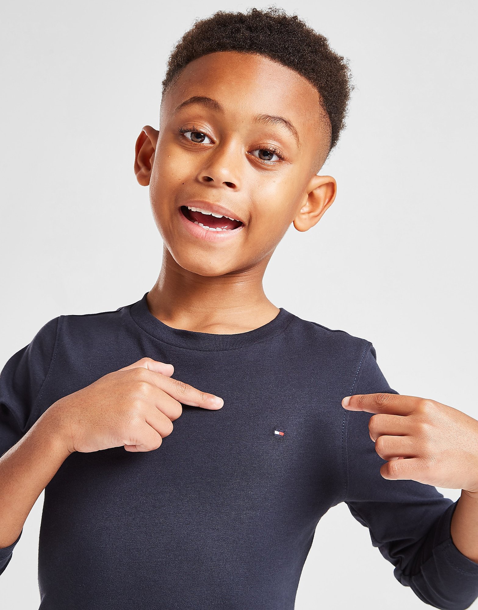 

Tommy Hilfiger Small Flag Long Sleeve T-Shirt Children - Blue - Kids, Blue
