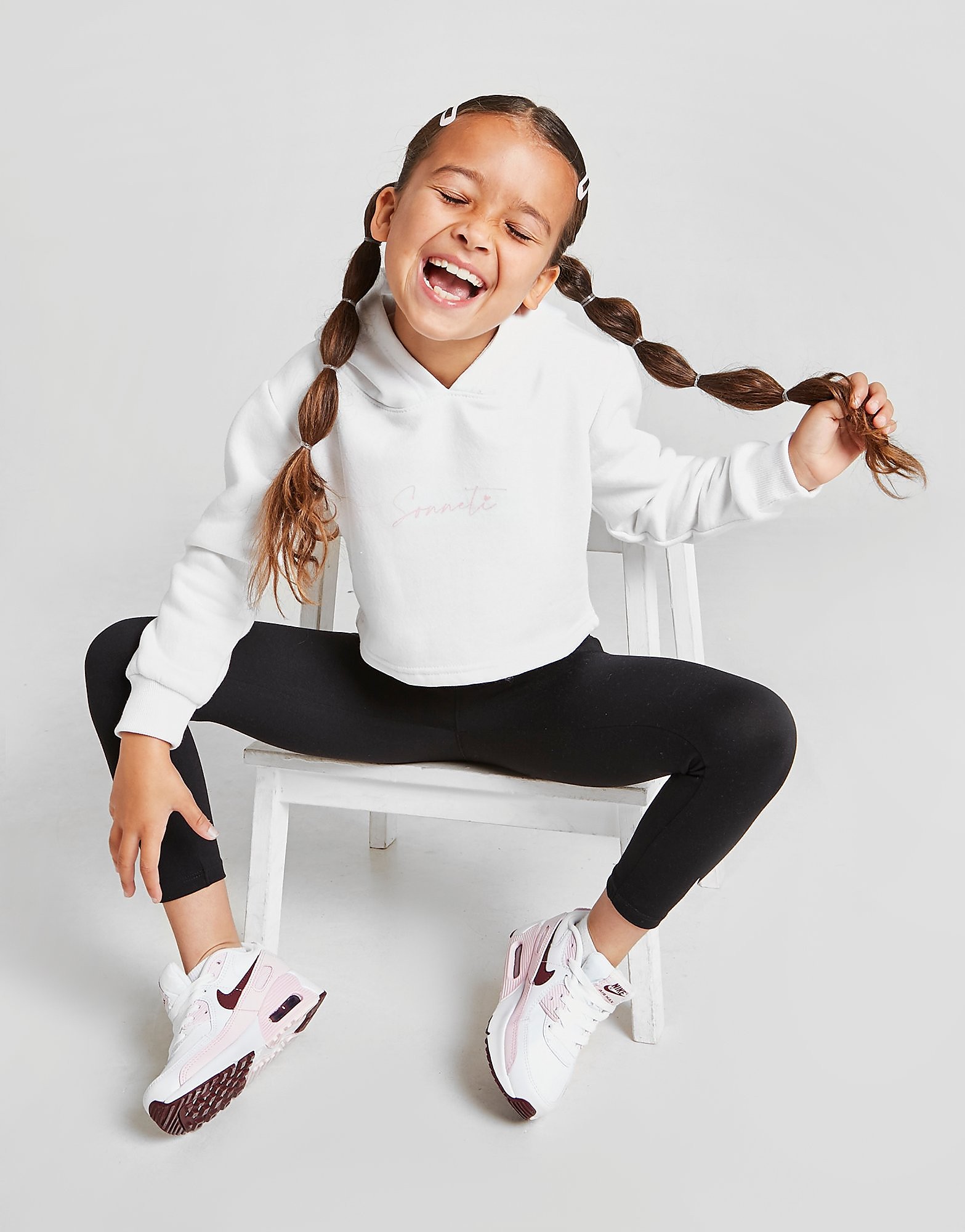 

Sonneti Girls' Mini Essential Cropped Hoodie Children - White - Kids, White