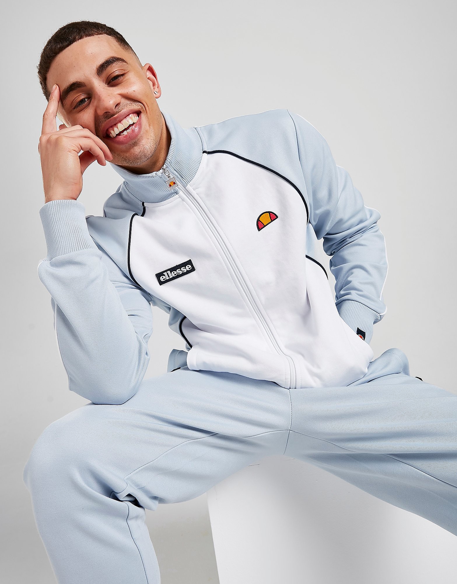 

Ellesse Moso Track Top - Only at JD - White/Blue - Mens, White/Blue
